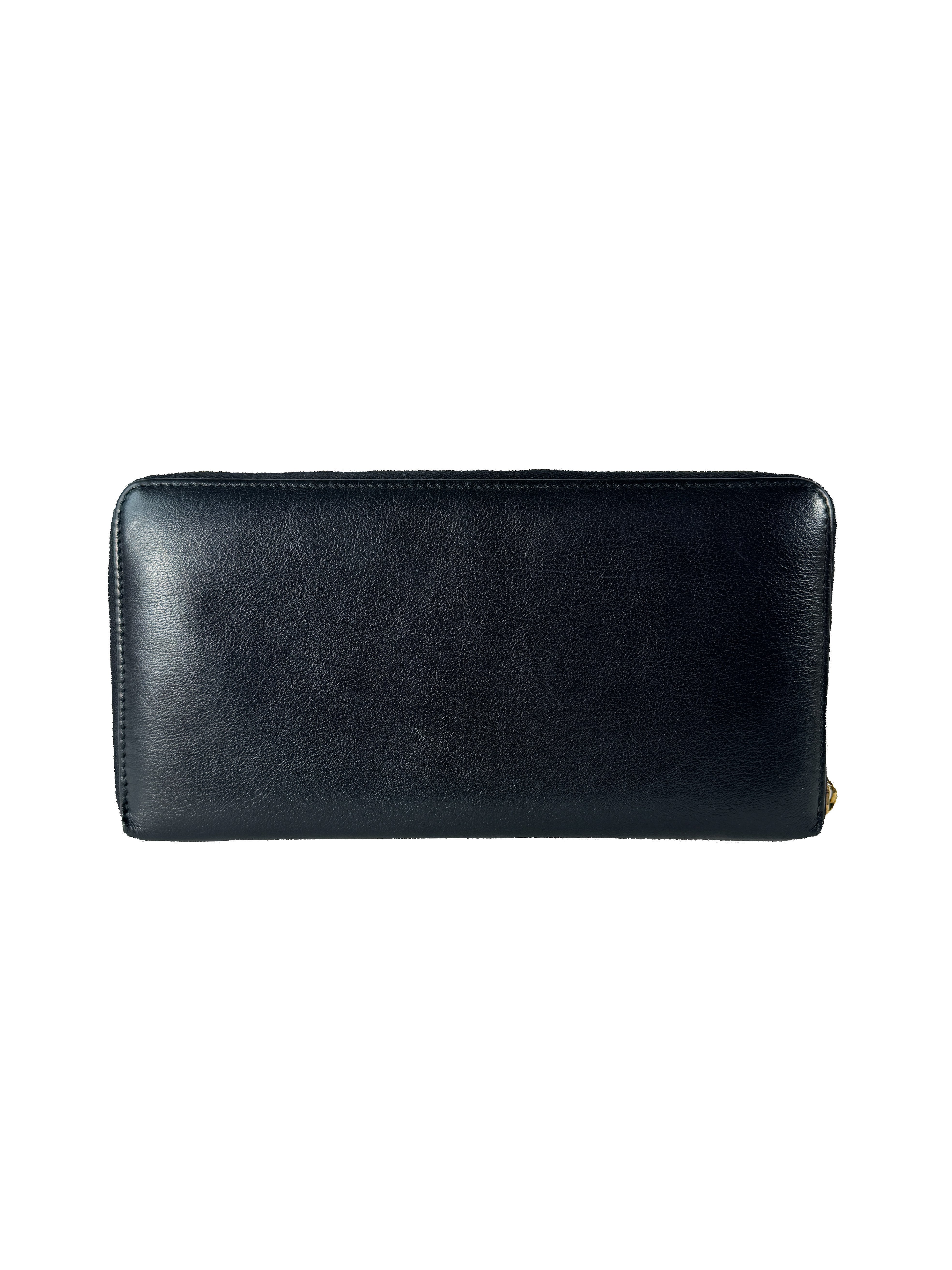 Saint Laurent black oversized zippy wallet INN352907Y 0318