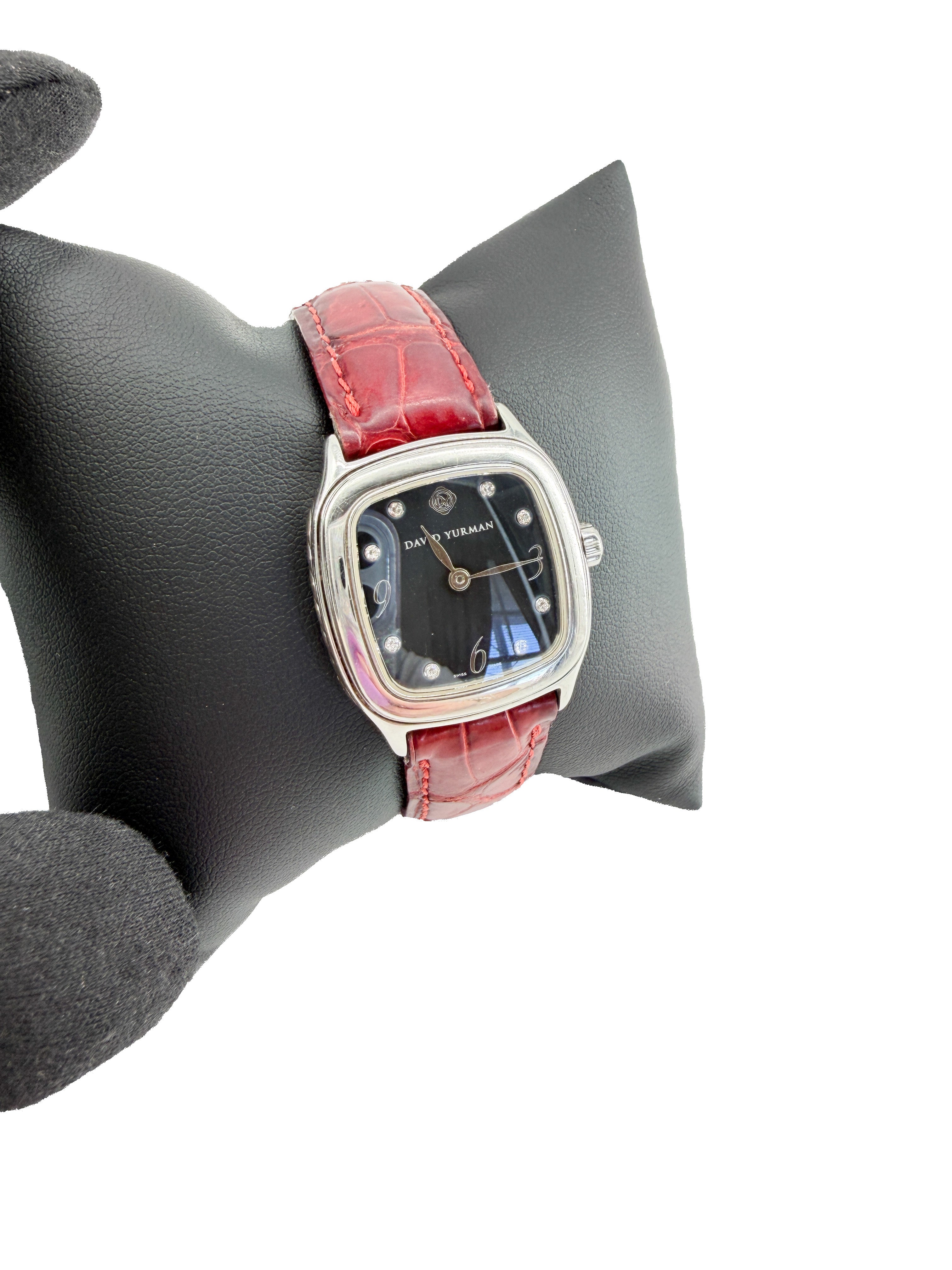 David Yurman stainless steel diamond Thoroughbred watch T304-CSST A-14204