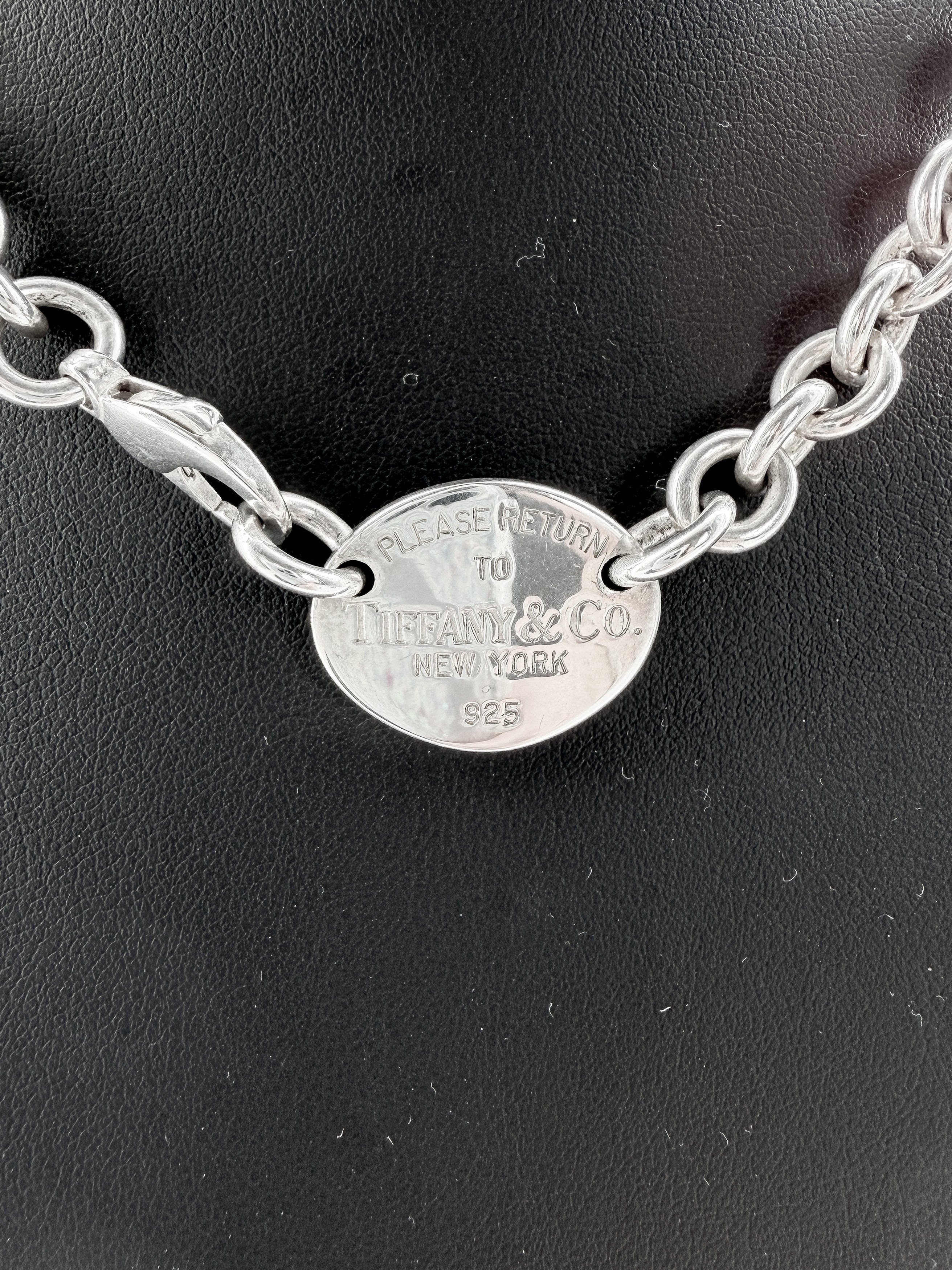 Tiffany & Co sterling silver oval return to necklace - My Girlfriend's Wardrobe LLC