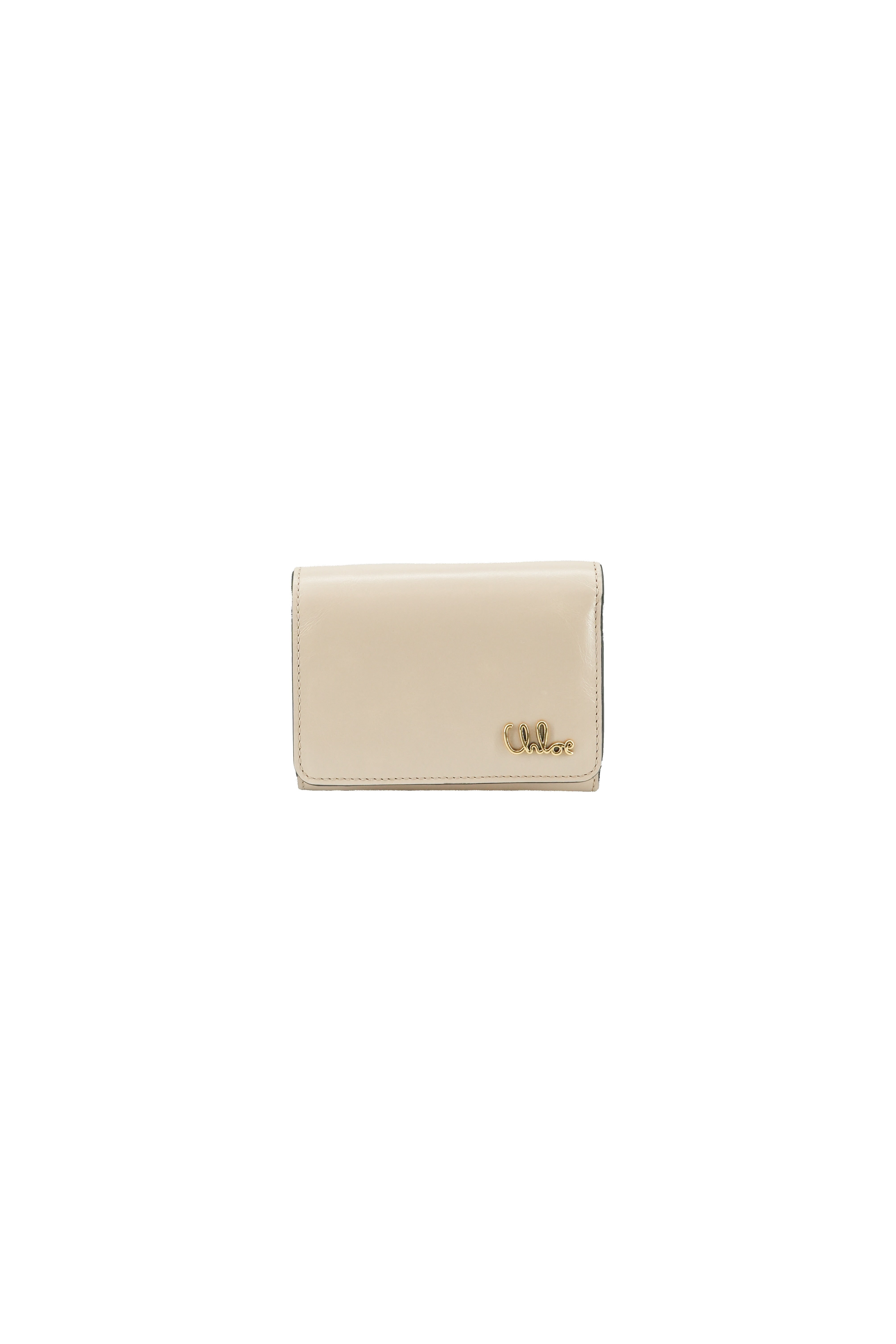 Chloé nude leather Mini Iconic trifold wallet 01-25-99-65
