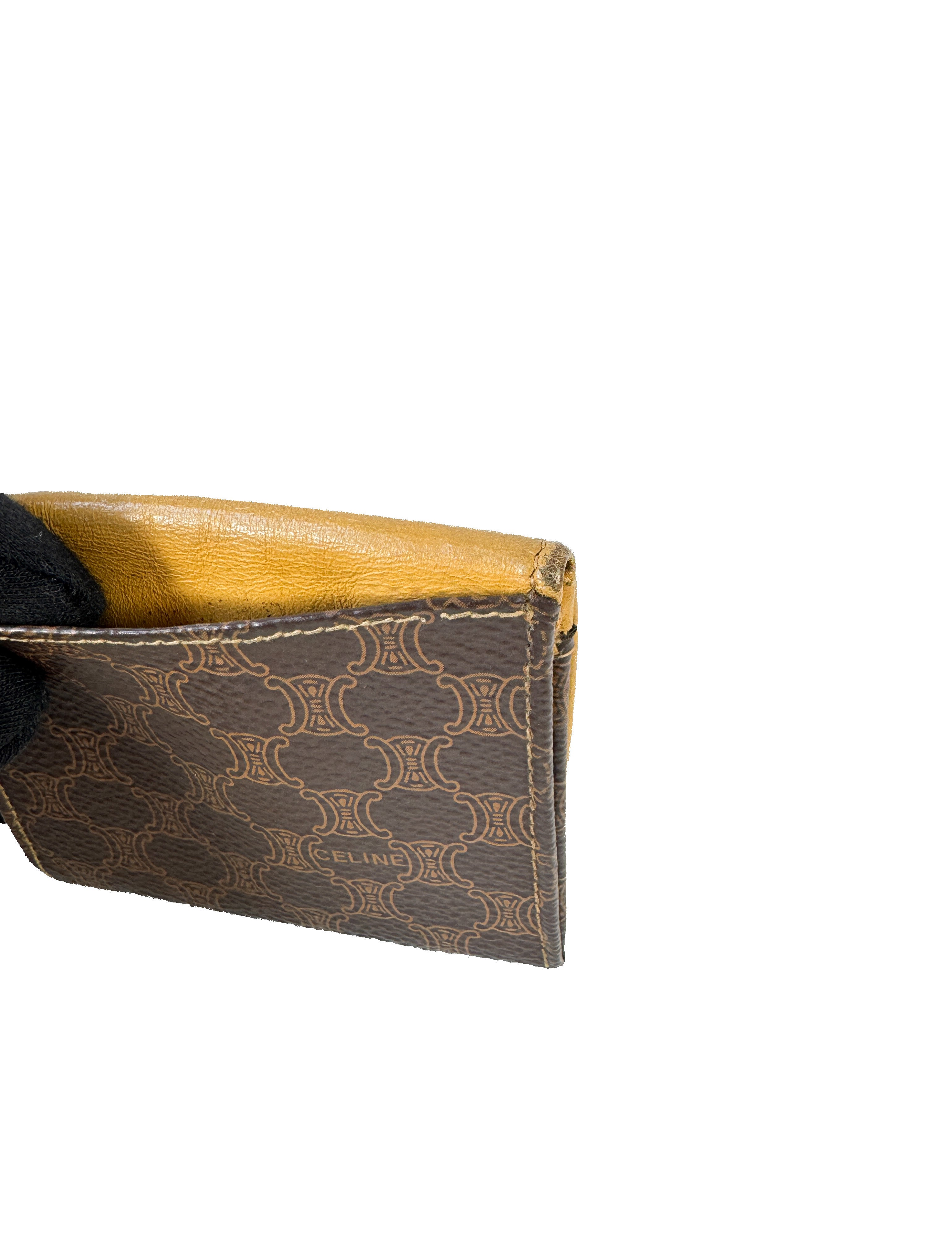 Celine vintage brown macadame coin wallet M14