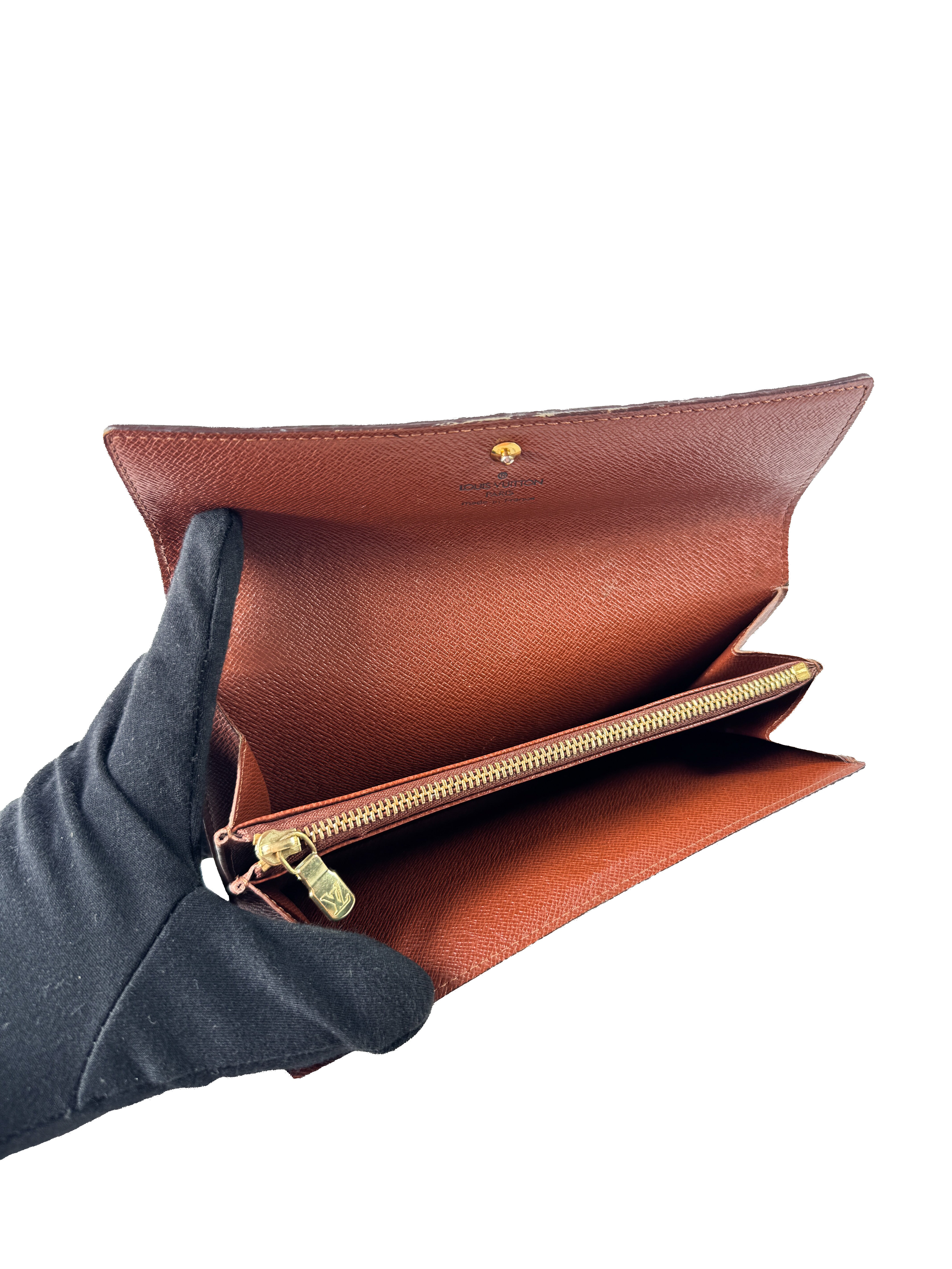 Louis Vuitton monogram Porte Monnaie credit card wallet TH0070