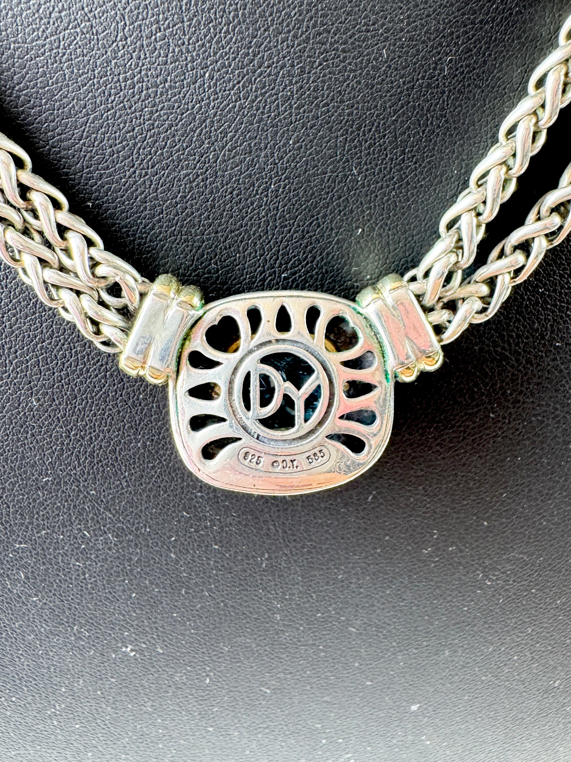 David Yurman Topaz Albion Double Wheat Chain Necklace