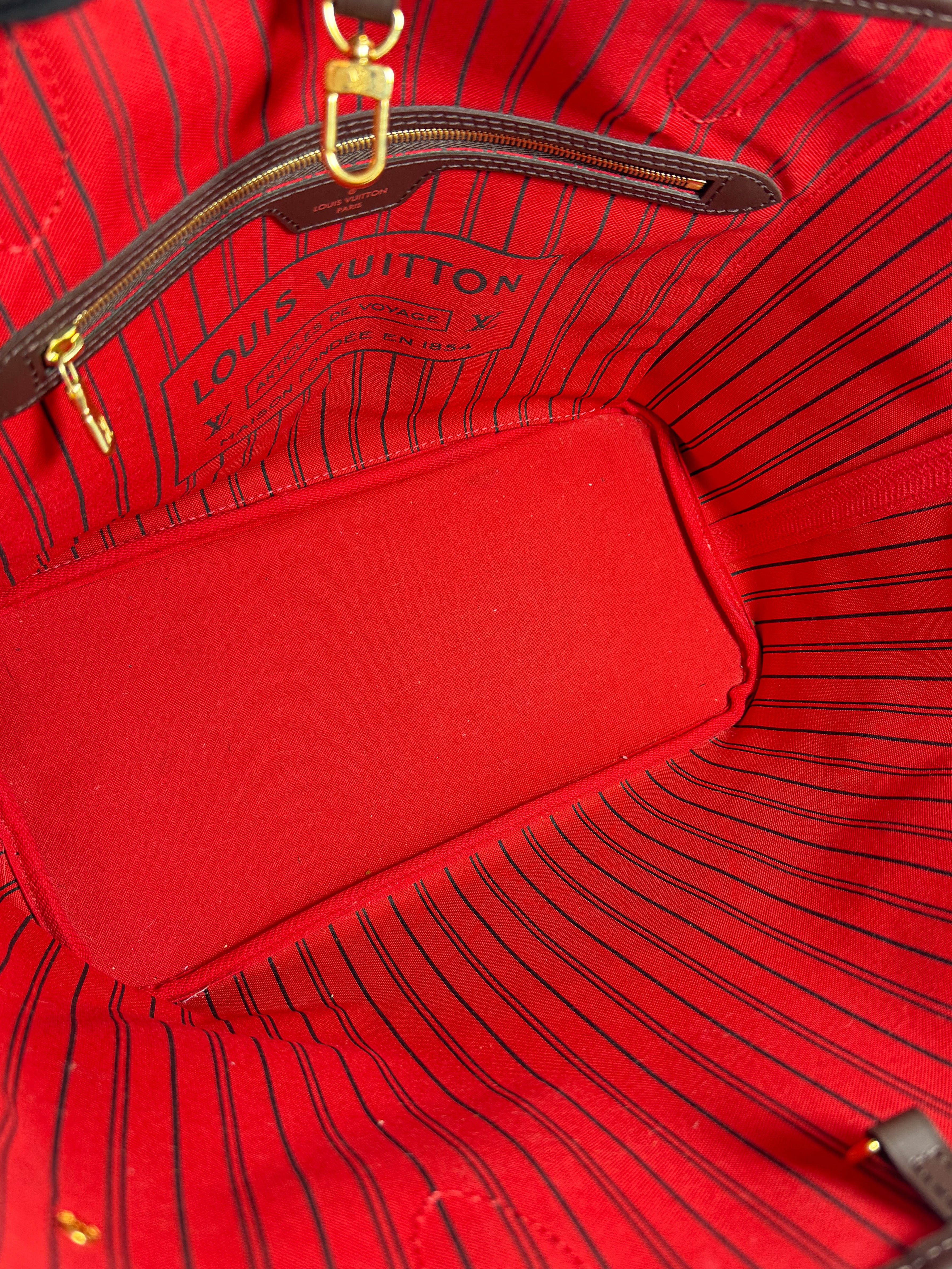 Louis Vuitton damier ebene Neverfull MM w/pouch SD4200