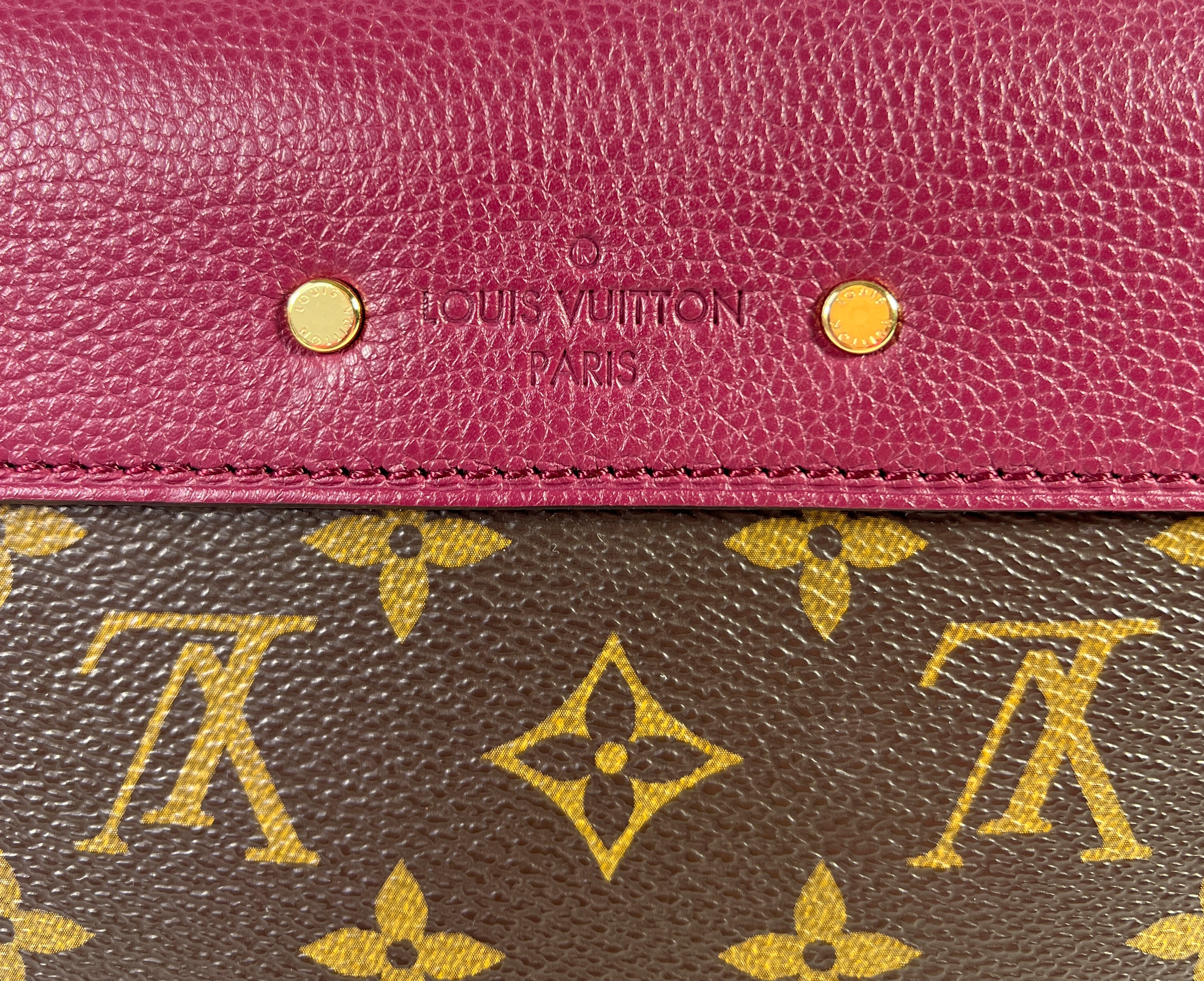 Louis Vuitton Aurore Monogram Coated Canvas Pallas Chain Bag 2014