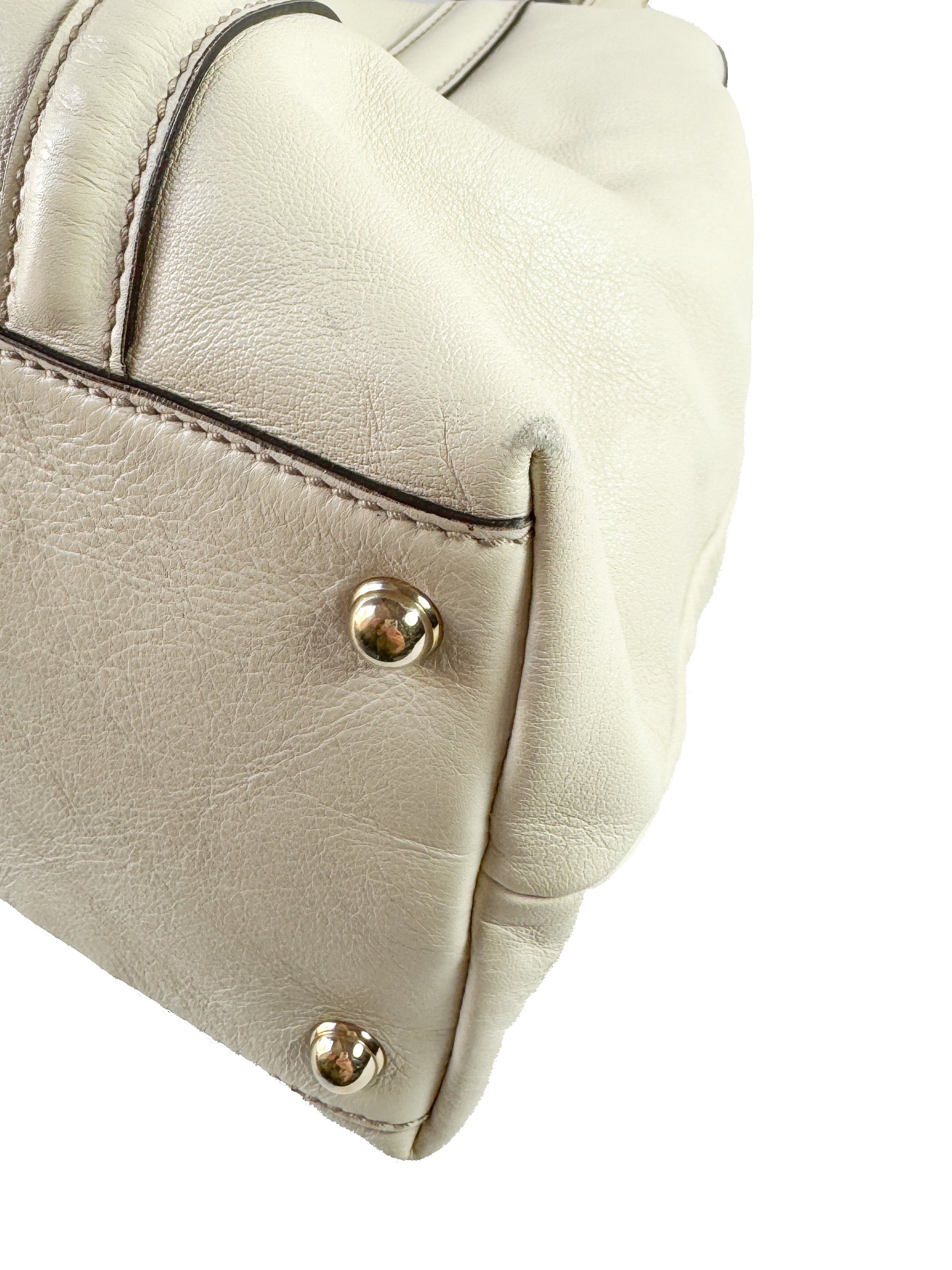 Gucci cream Britt leather shoulder bag 213317 *as is*