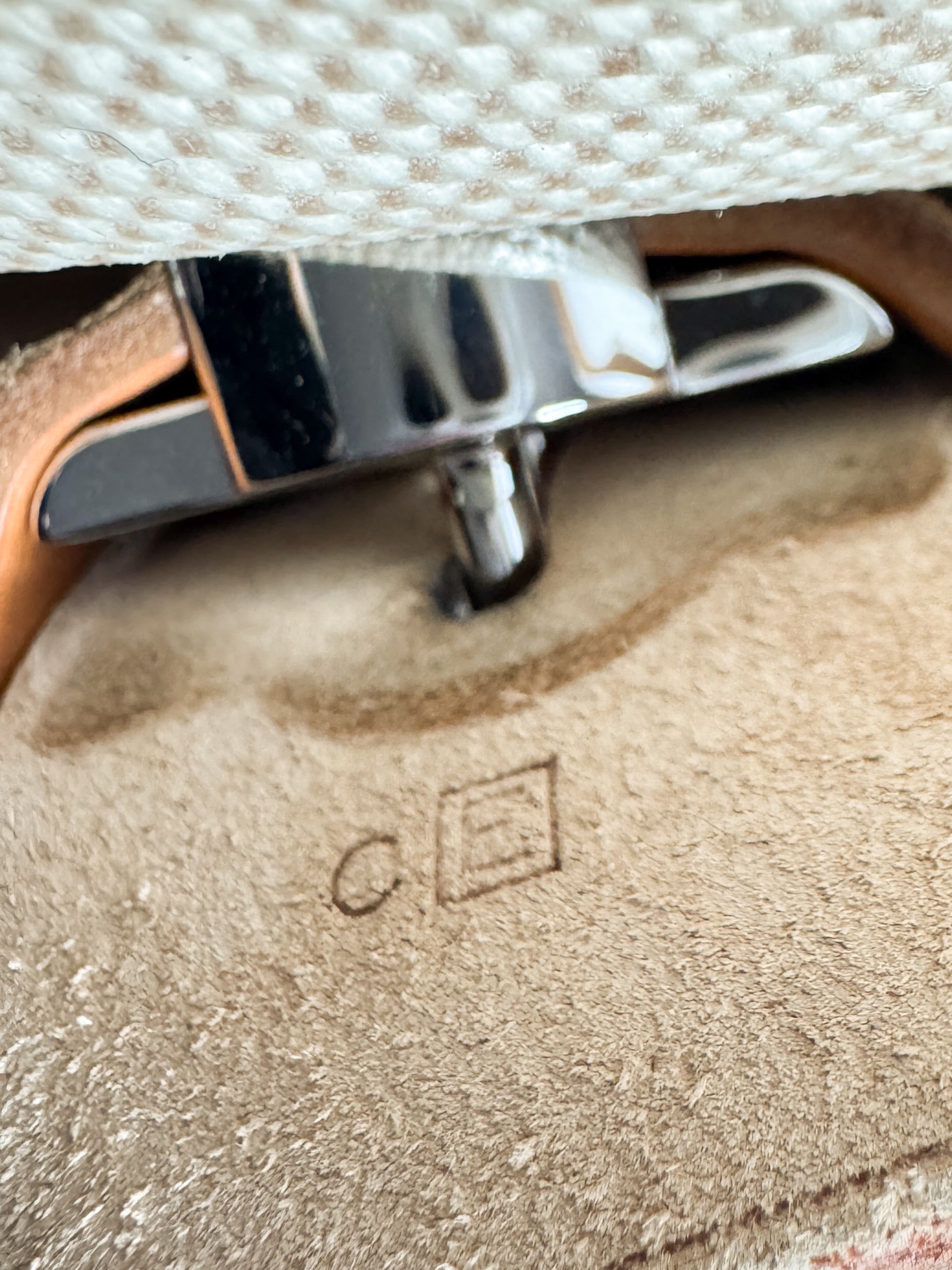 Hermès herbag toile backpack w/ large shell (square E, 2001)