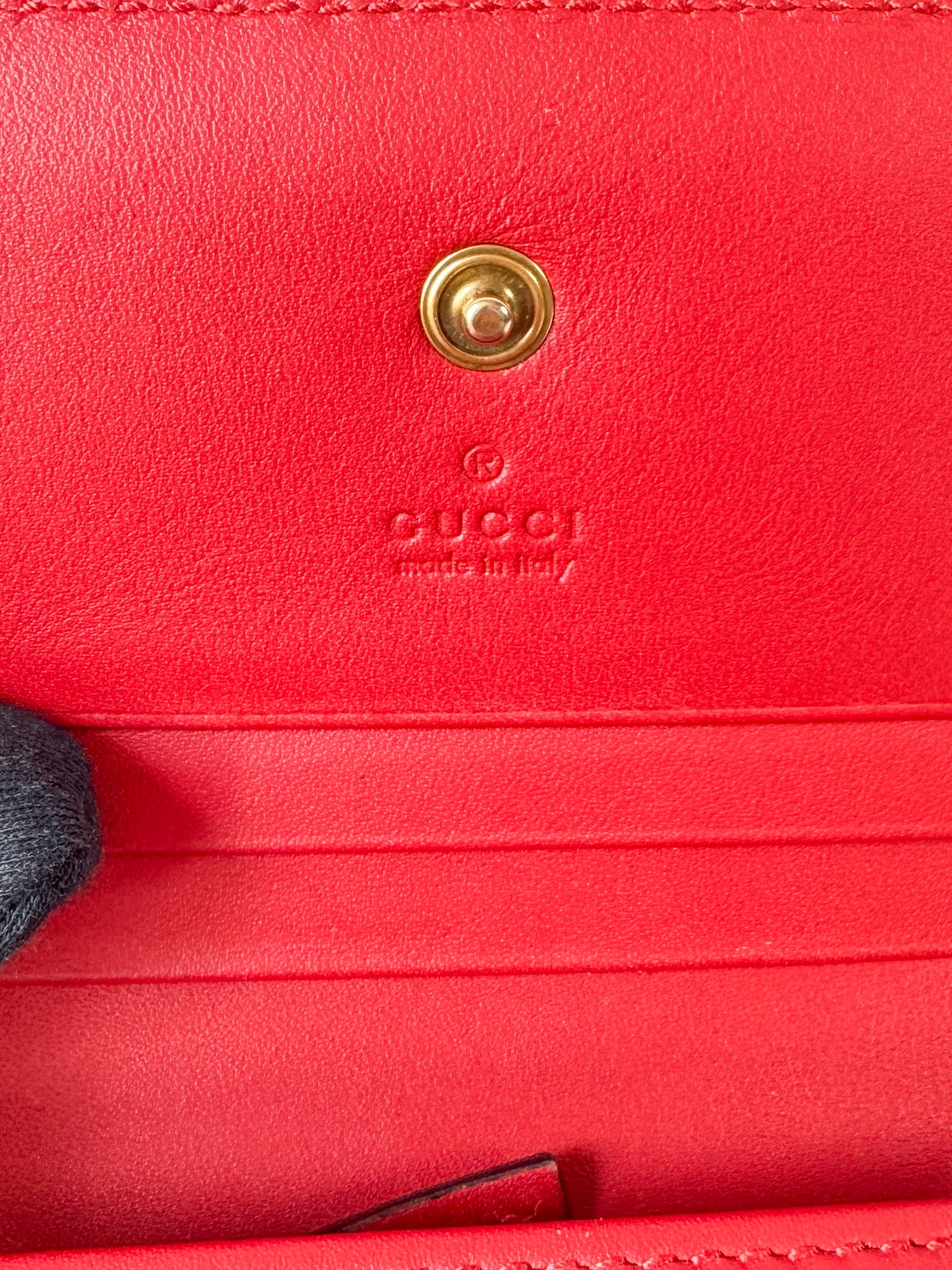 Gucci GG Supreme signature cherry cardholder wallet 4760501147