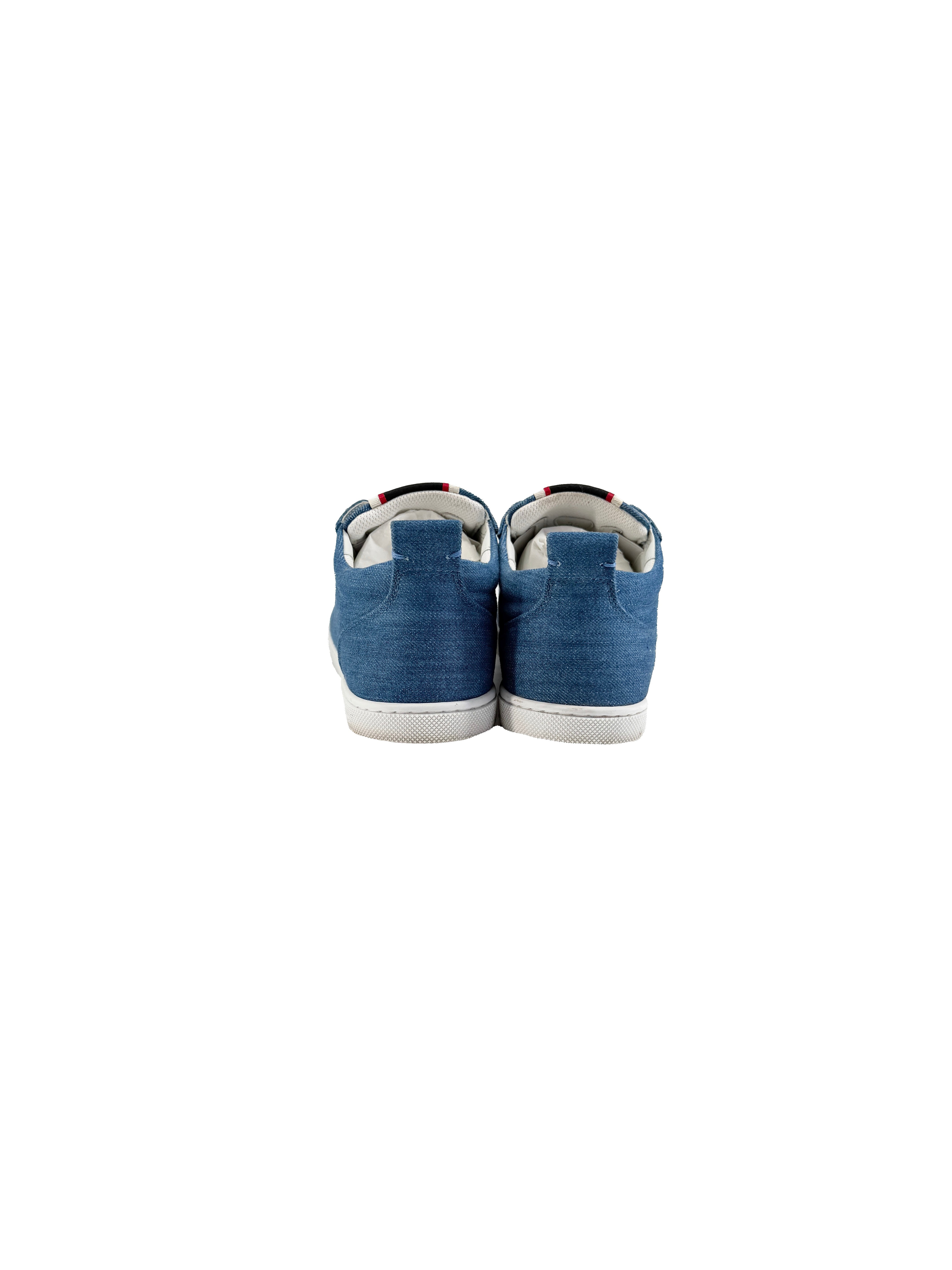 Christian Louboutin denim FAV sneakers size 38 BOX