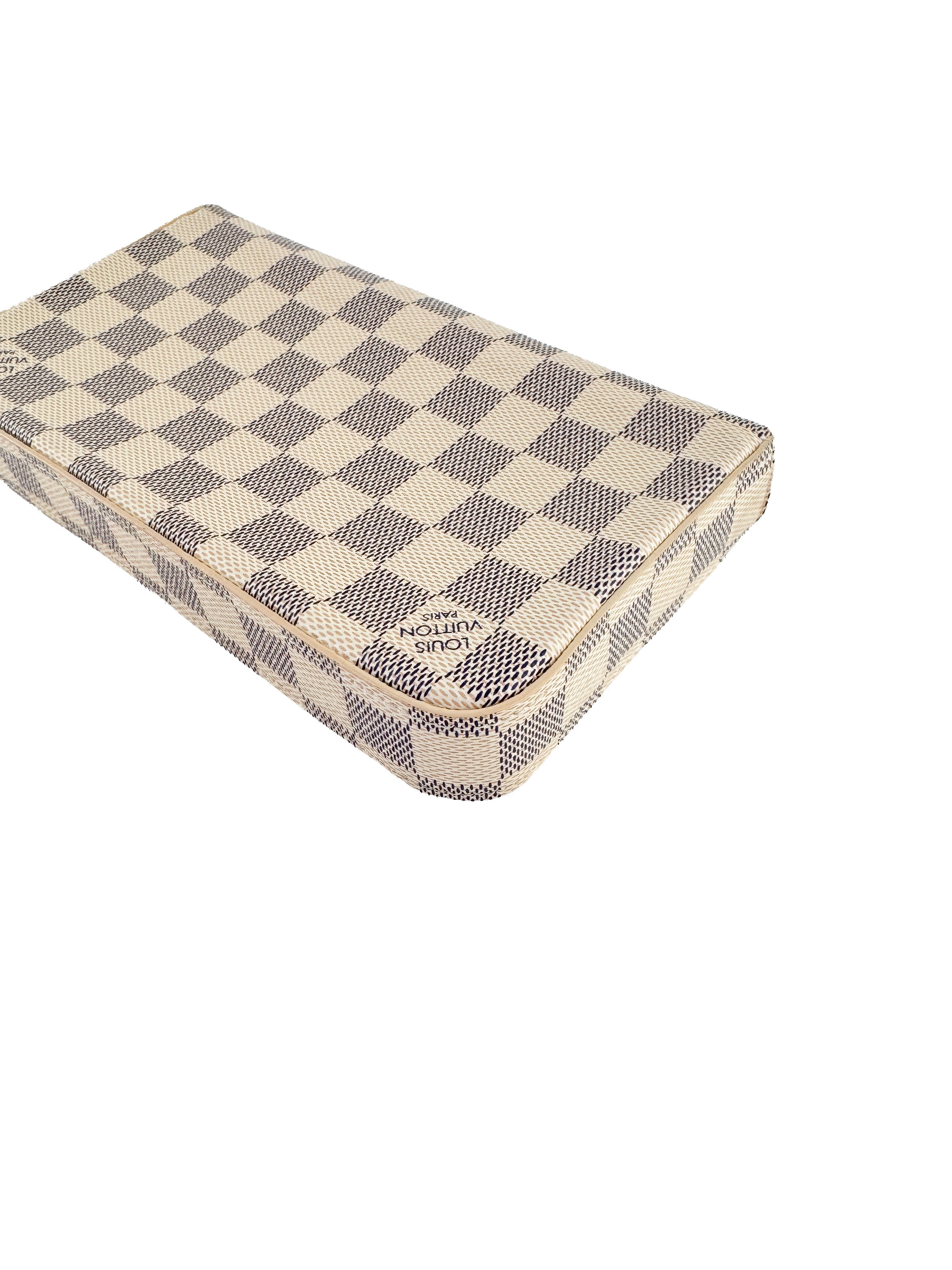 Louis Vuitton damier azur Pochette Felicie chain wallet rose ballerine NFC