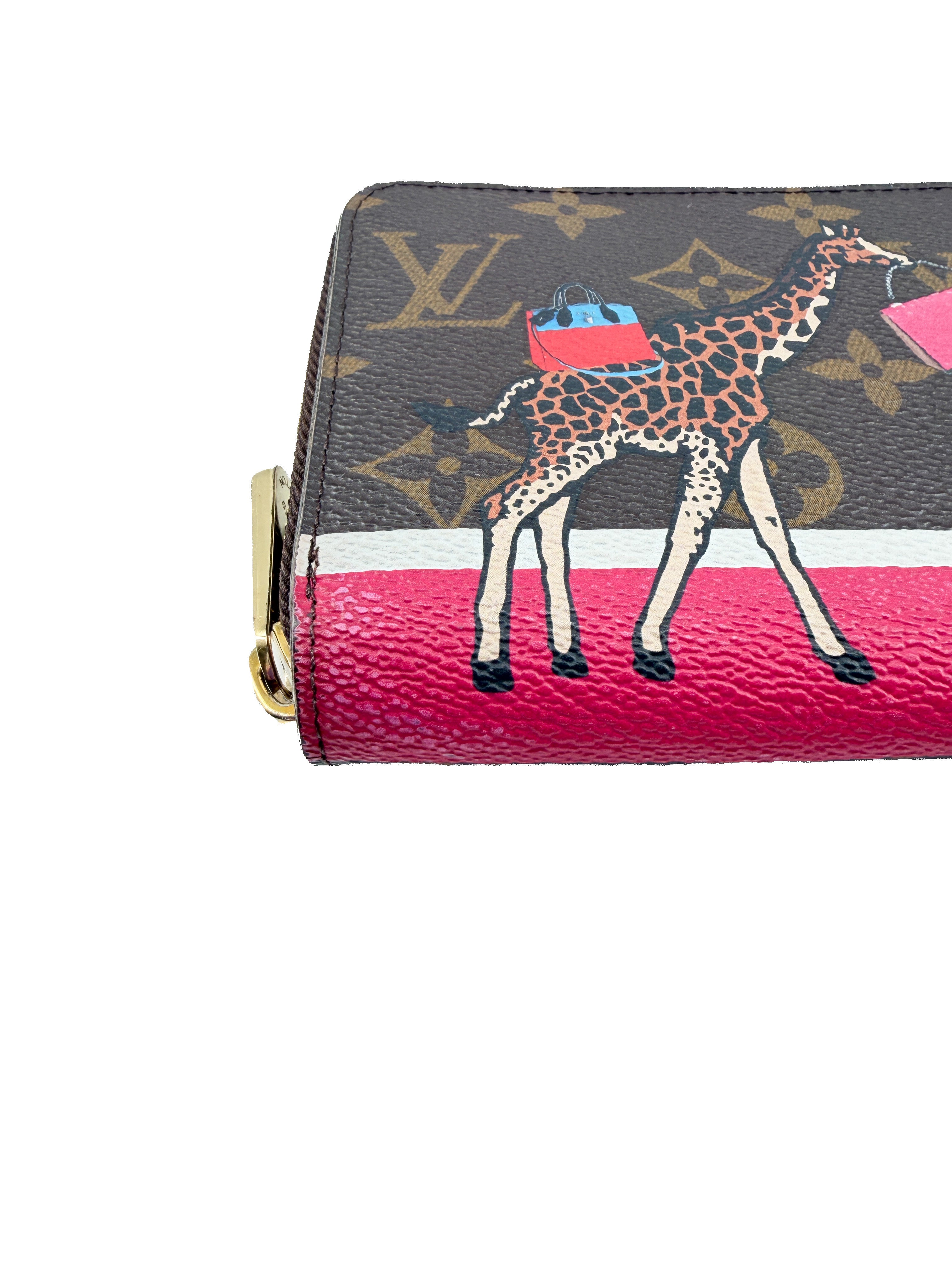 Louis Vuitton monogram Giraffe Limited Edition Monogram Canvas Illustre Zippy Wallet GI2187 - My Girlfriend's Wardrobe LLC