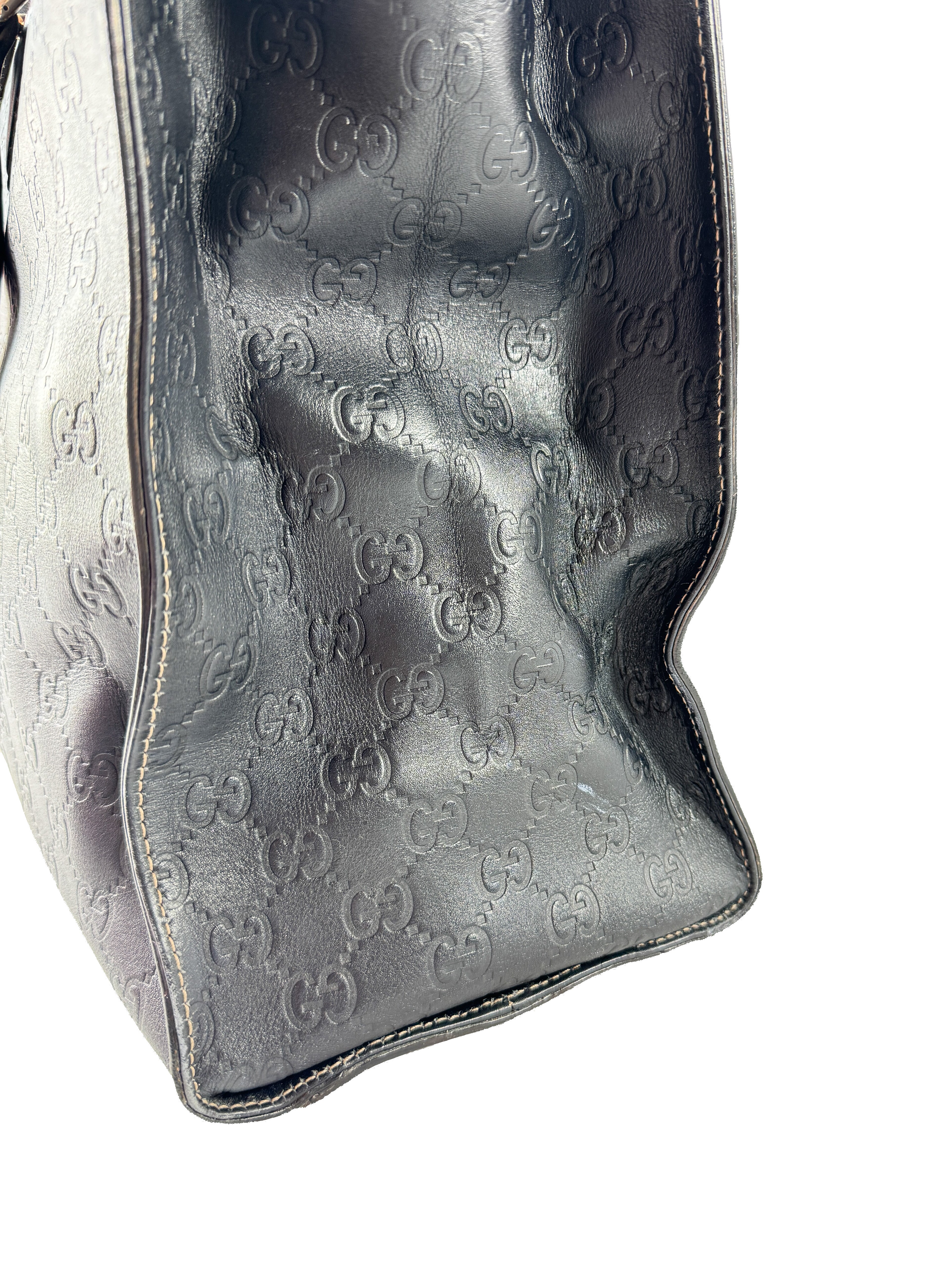 Gucci Guccissima deep navy new Jackie satchel 152610 002058