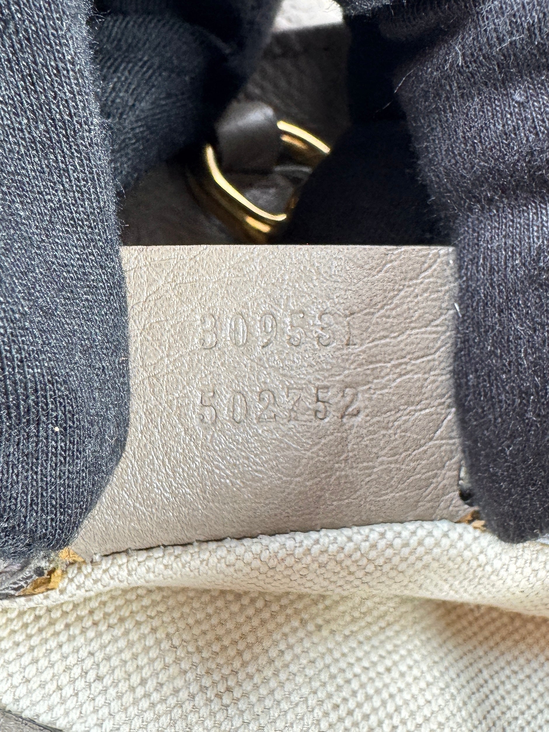 Gucci gray leather Twill shoulder bag 309531502752