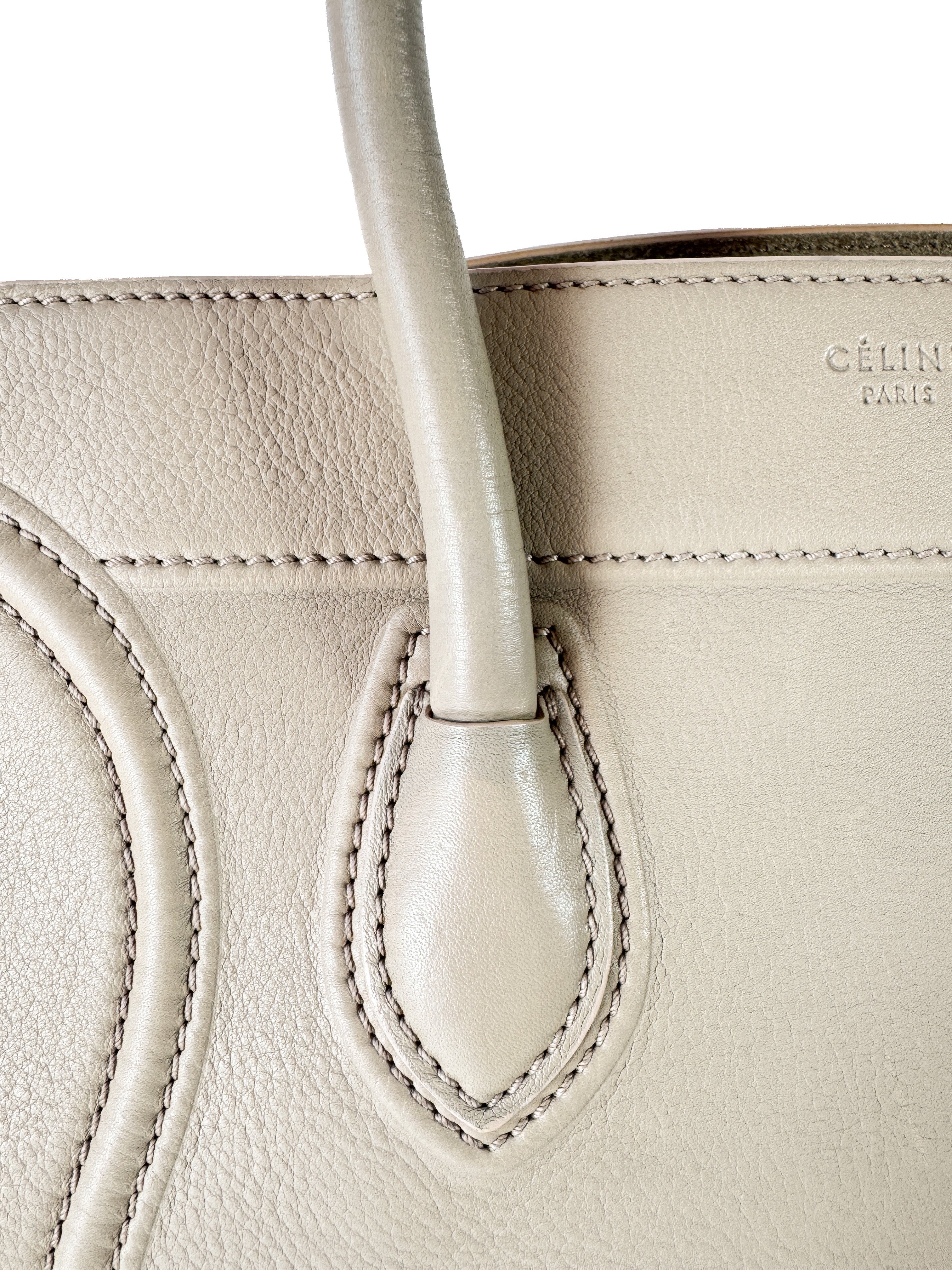 Celine beige leather Phantom bag S-GU-0122