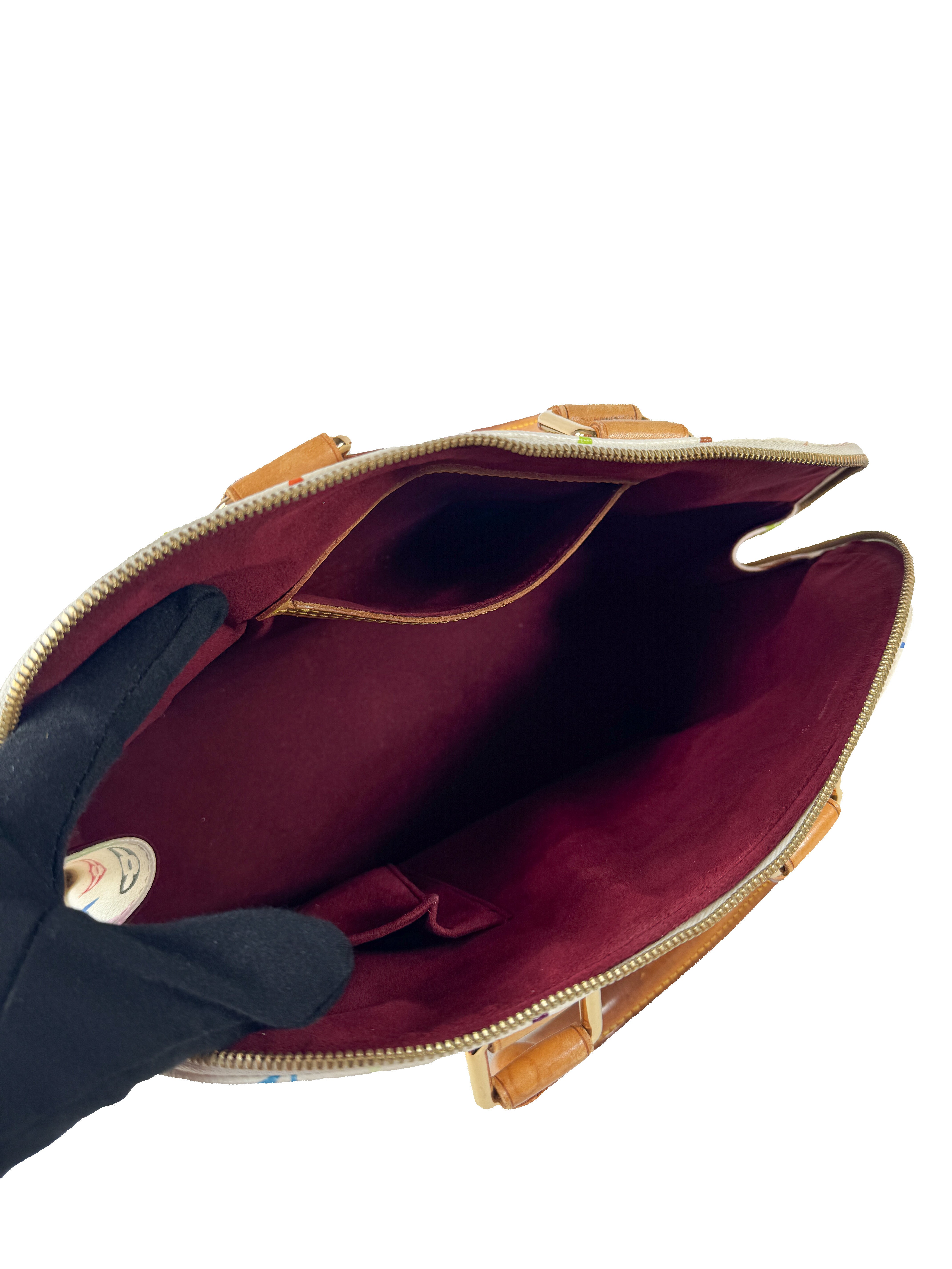 Louis Vuitton white multicolor Alma PM FL0093