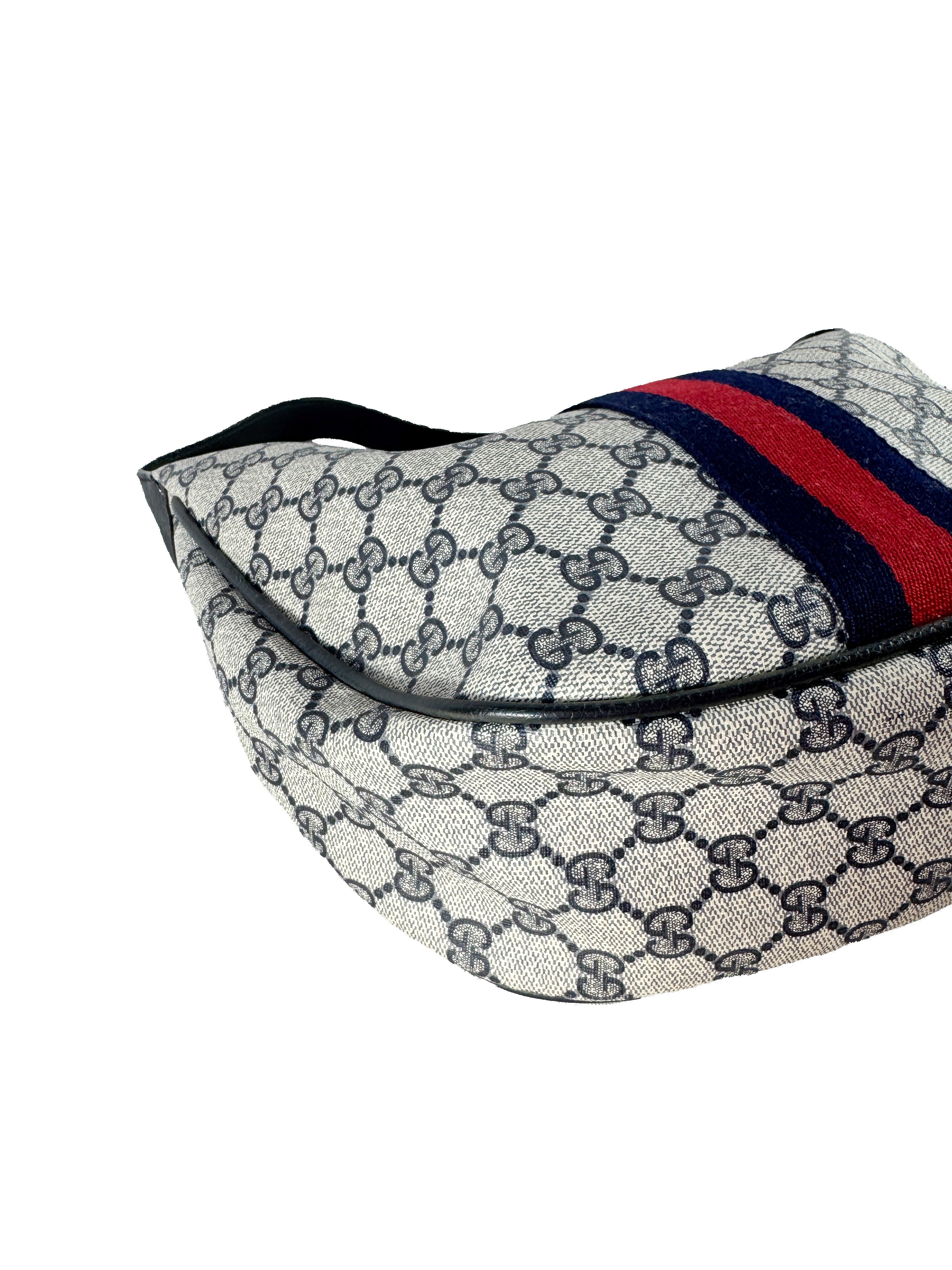Gucci navy GG sherry line shoulder bag