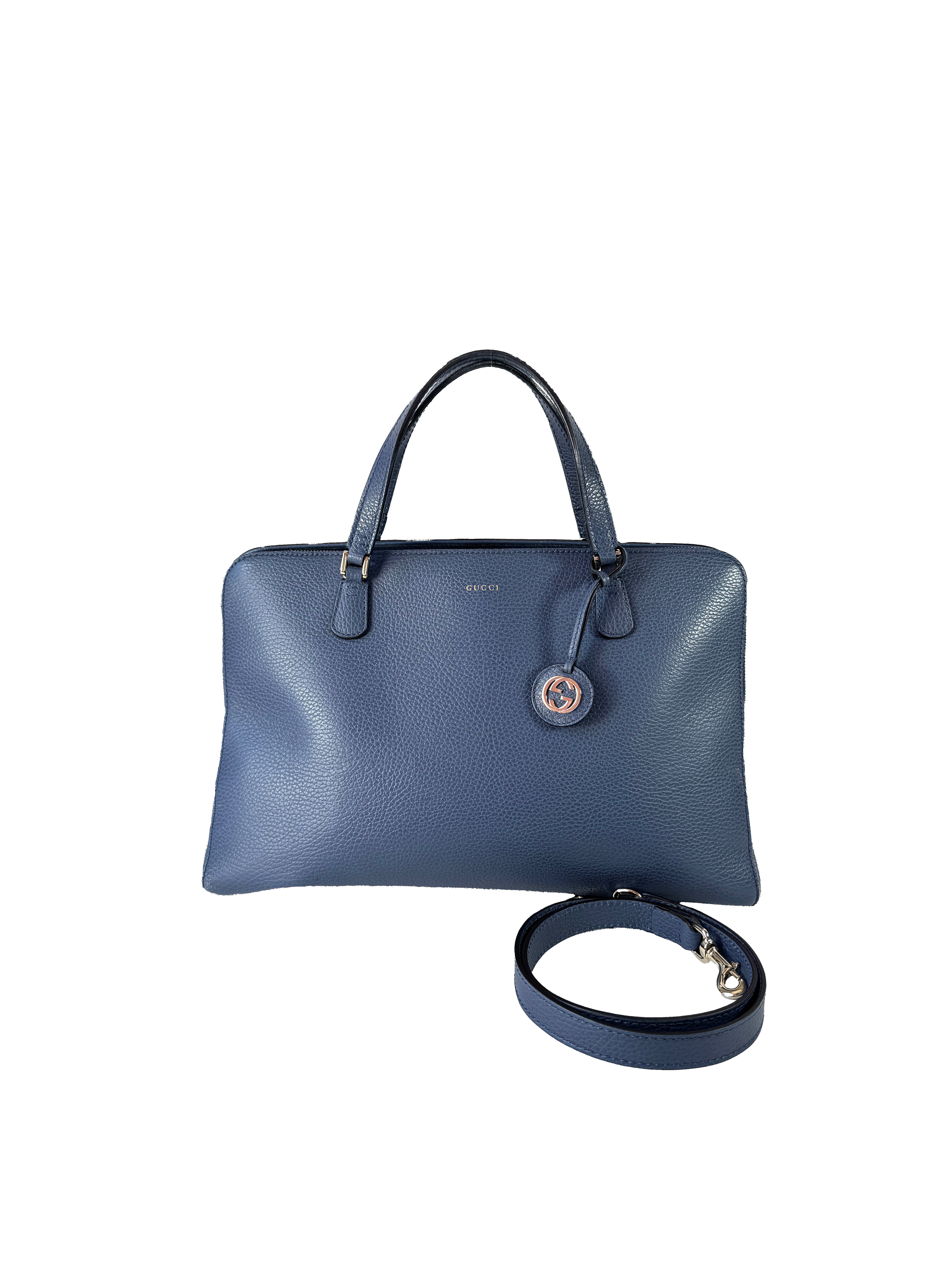 Gucci blue Lady Dollar handle medium tote 388558525040