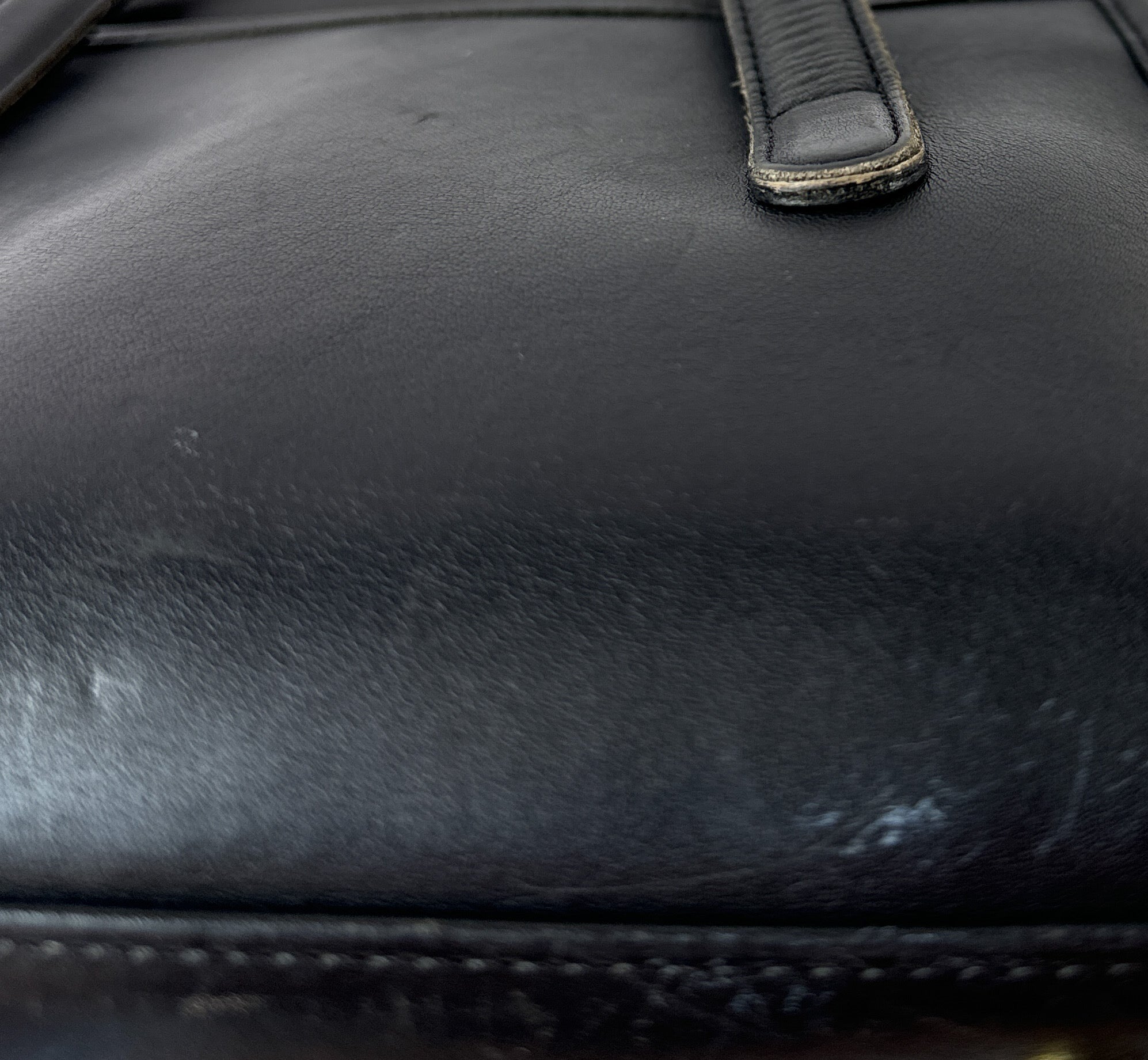 Coach black leather vintage Belmont satchel 9088