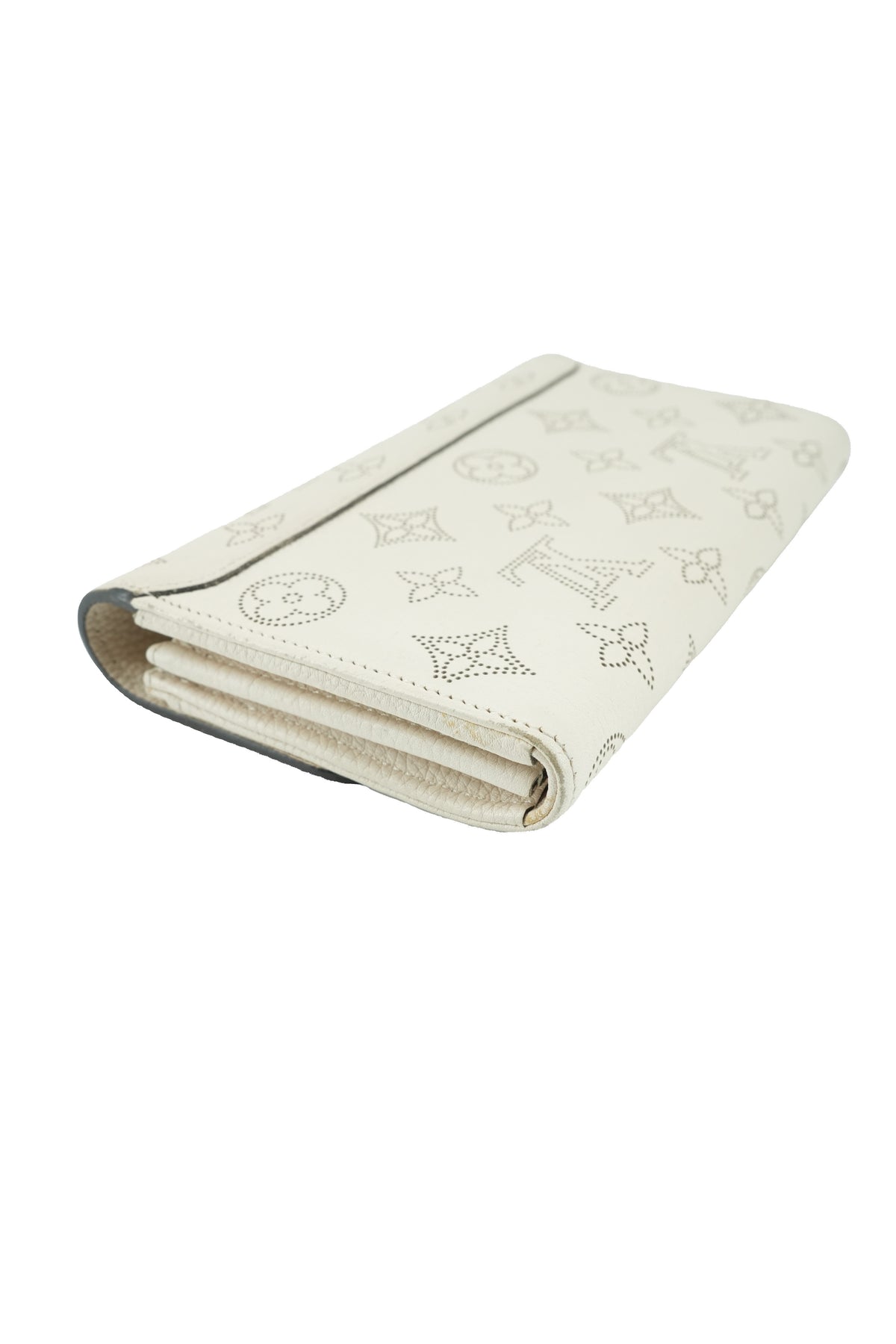 Louis Vuitton white Mahina leather Iris wallet TN5104