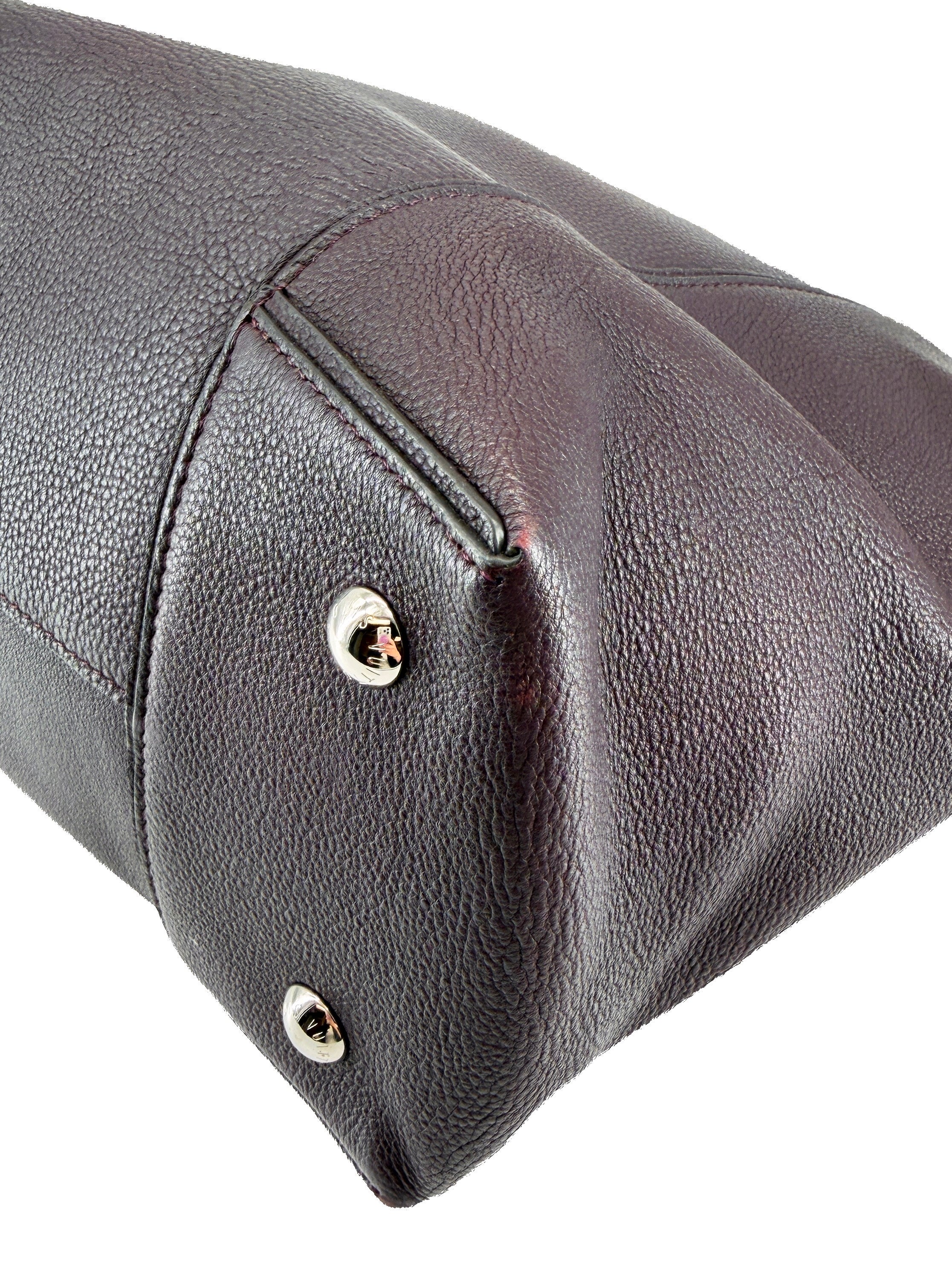 Louis Vuitton dark purple Cachemire leather Soft Lockit MM MI2164