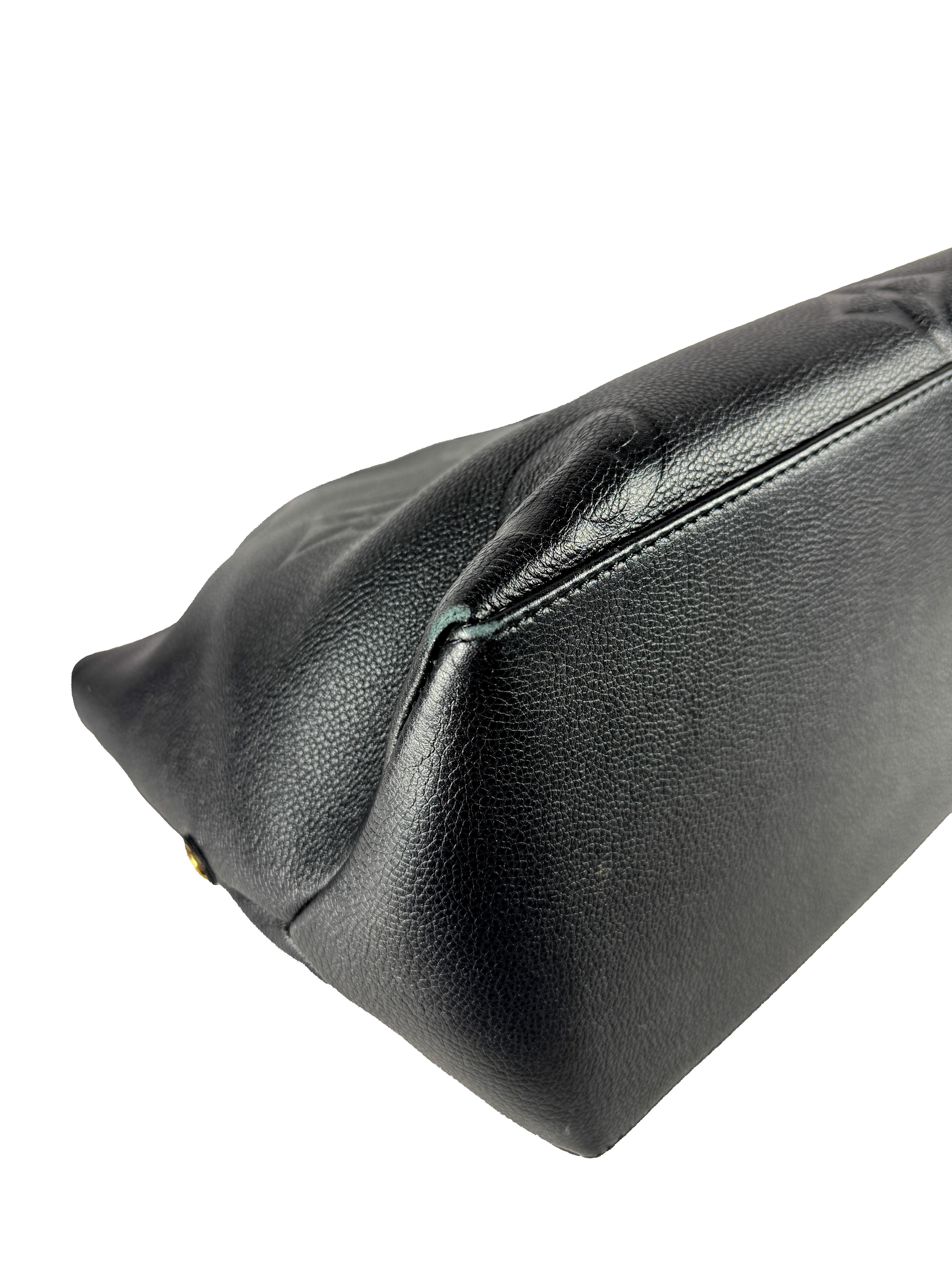 Louis Vuitton black Grand Palais Empreinte Leather Tote Bag NFC