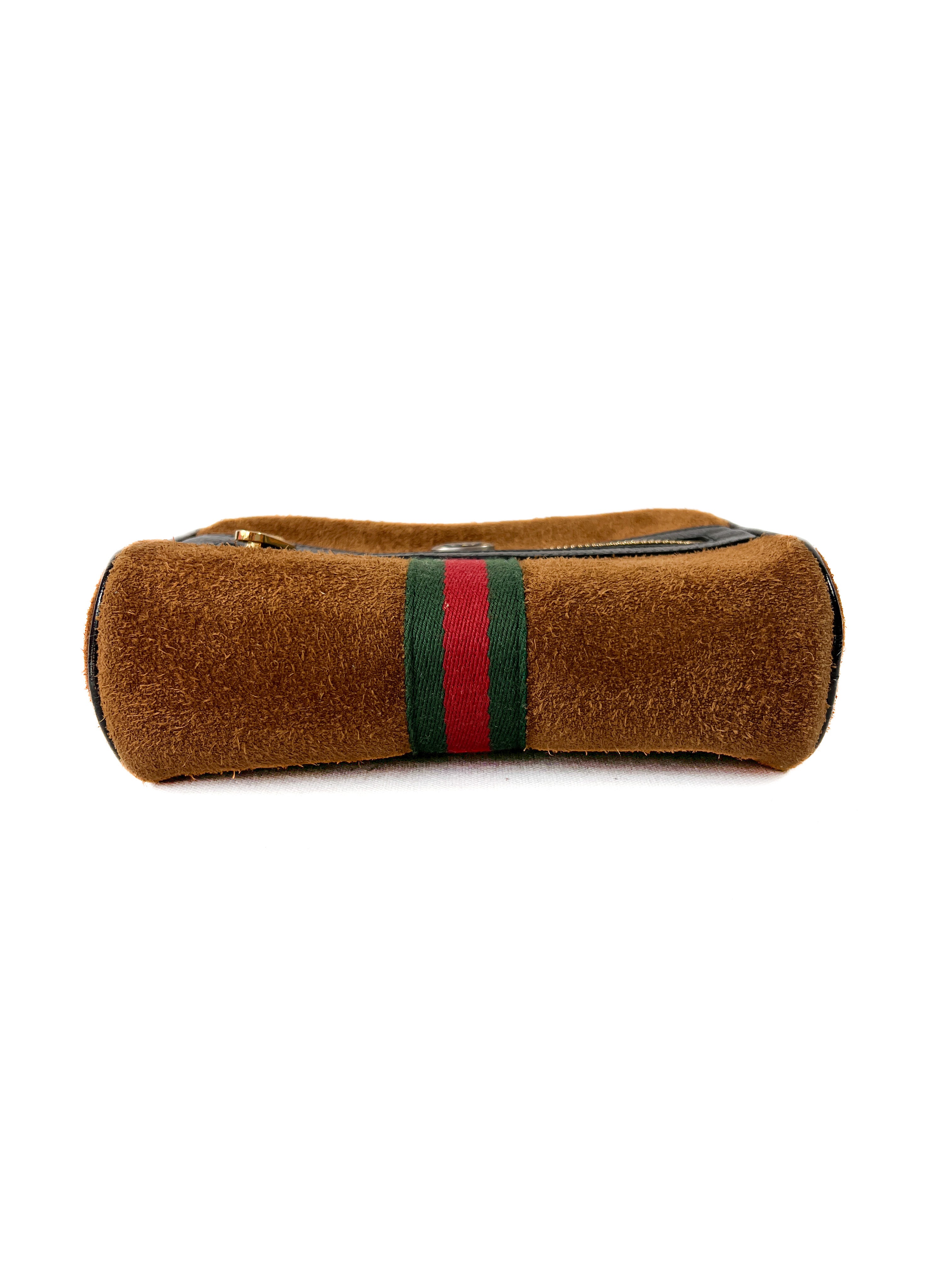 Gucci brown suede Ophidia belt bag