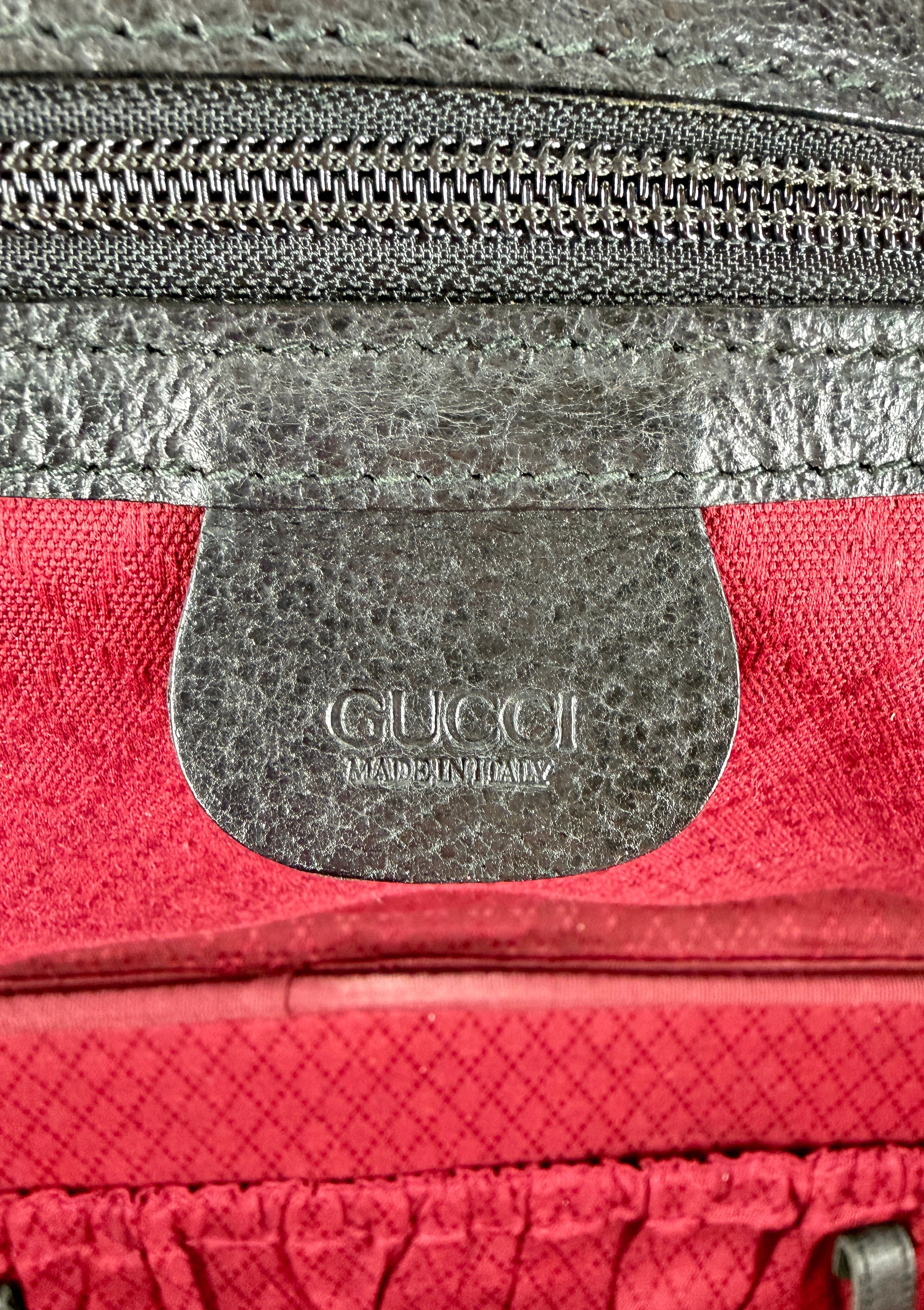 Gucci black vintage G print suitcase 1211-65