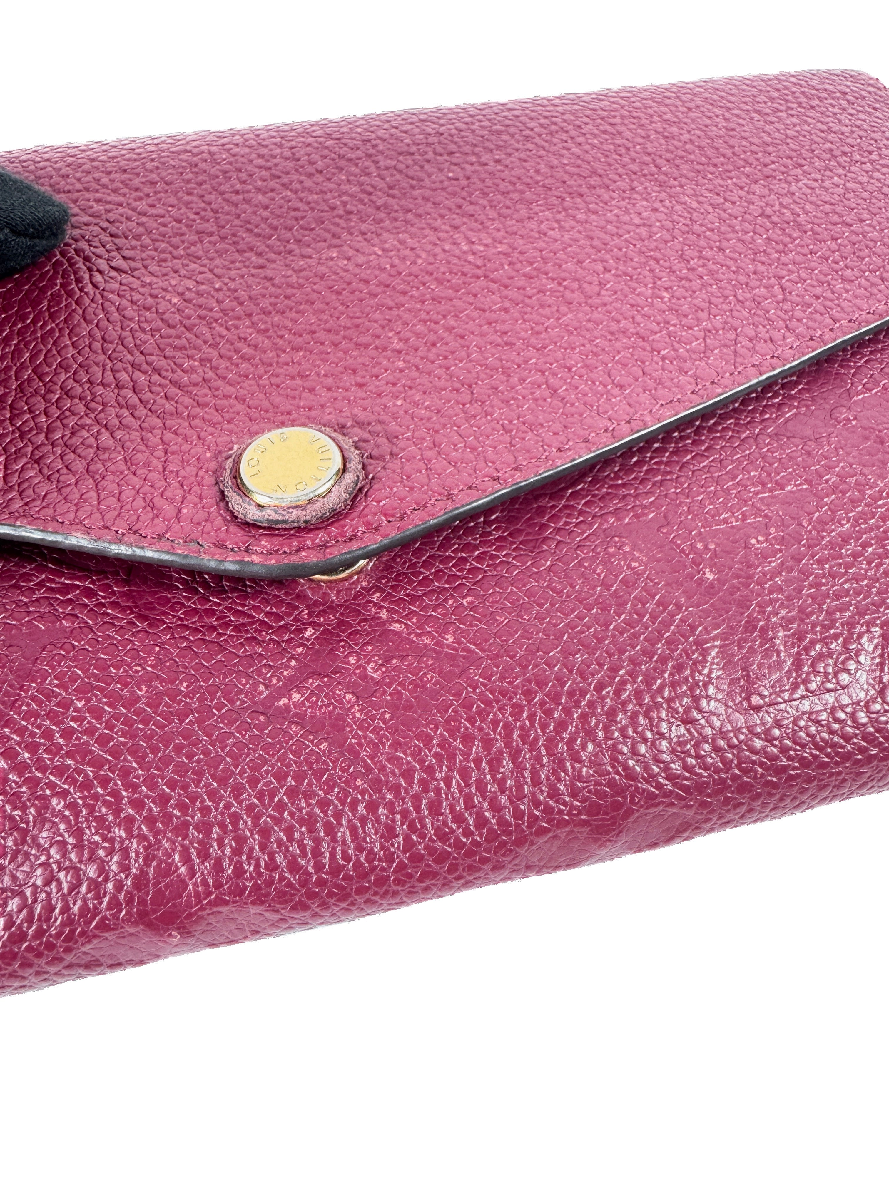 Louis Vuitton raisin monogram empriente Sarah wallet CA1165