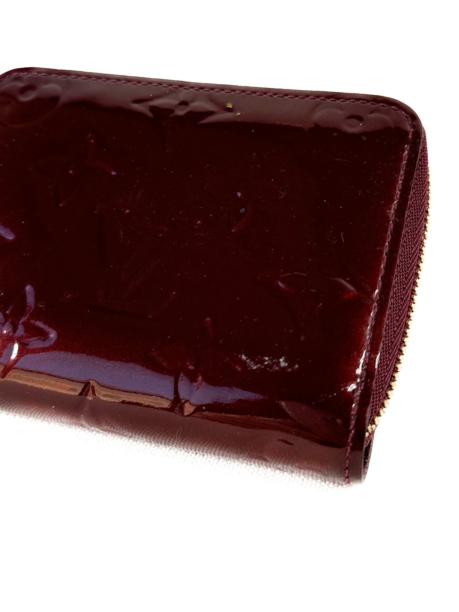 Louis Vuitton burgundy vernis zippy coin wallet