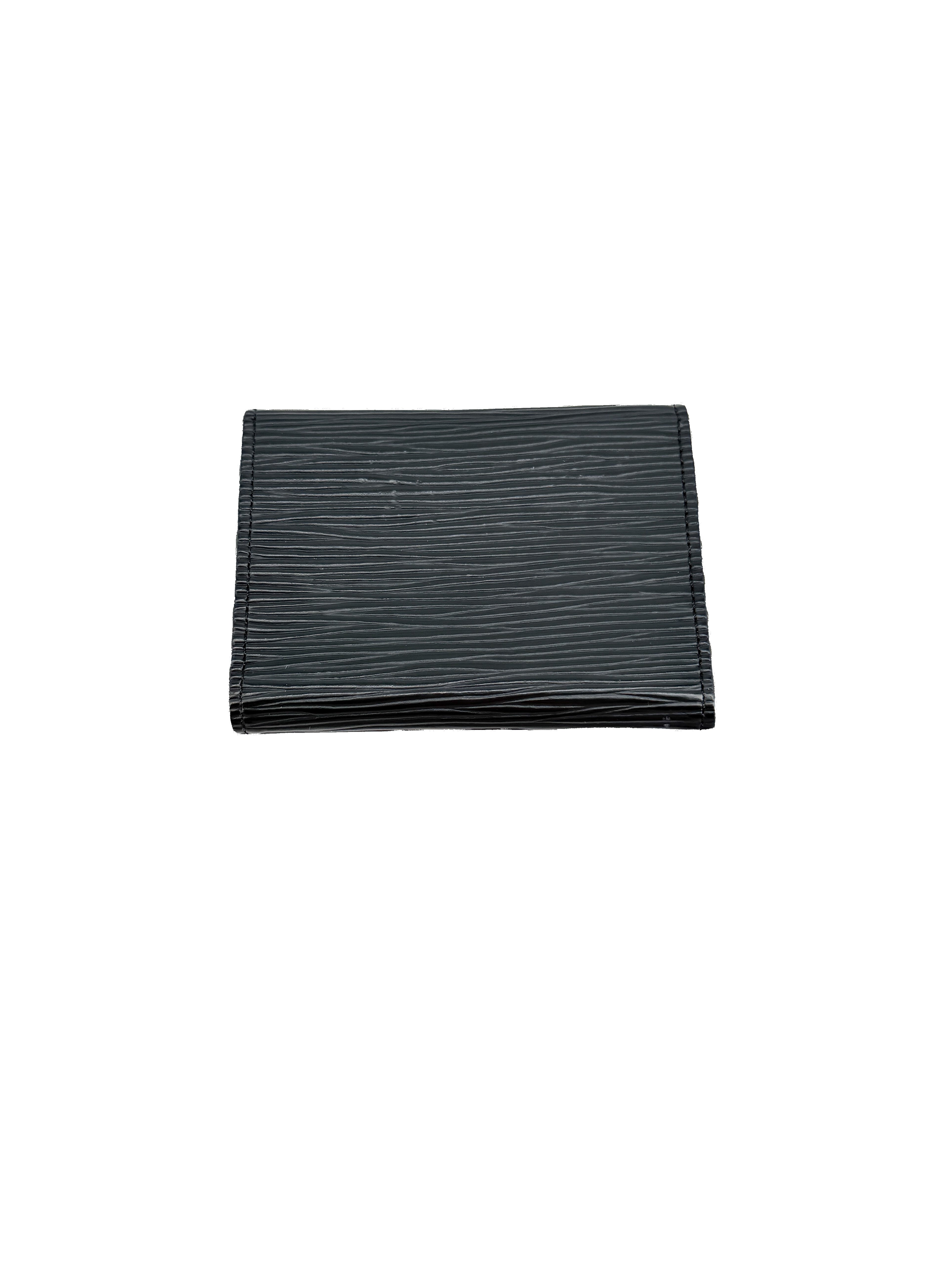 Louis Vuitton black epi leather card case CA2178