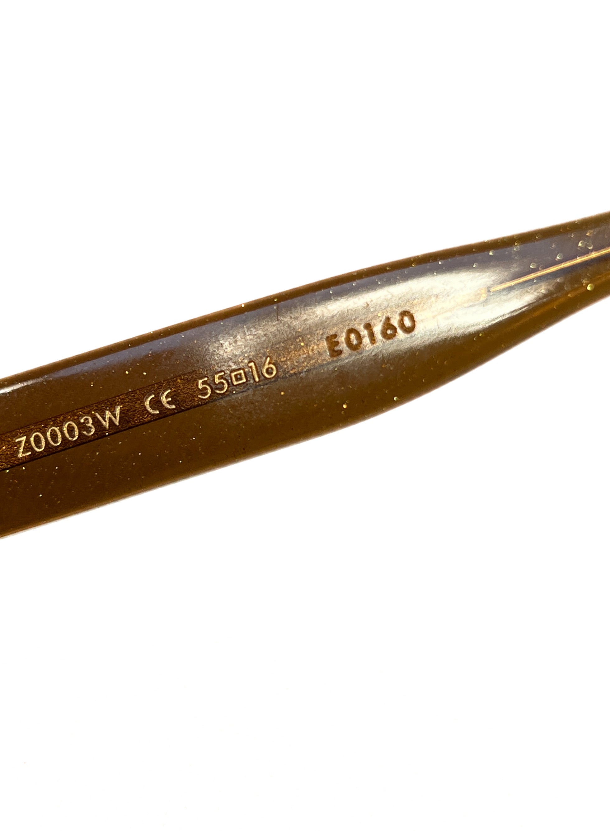 Louis Vuitton gold sparkle sunglasses