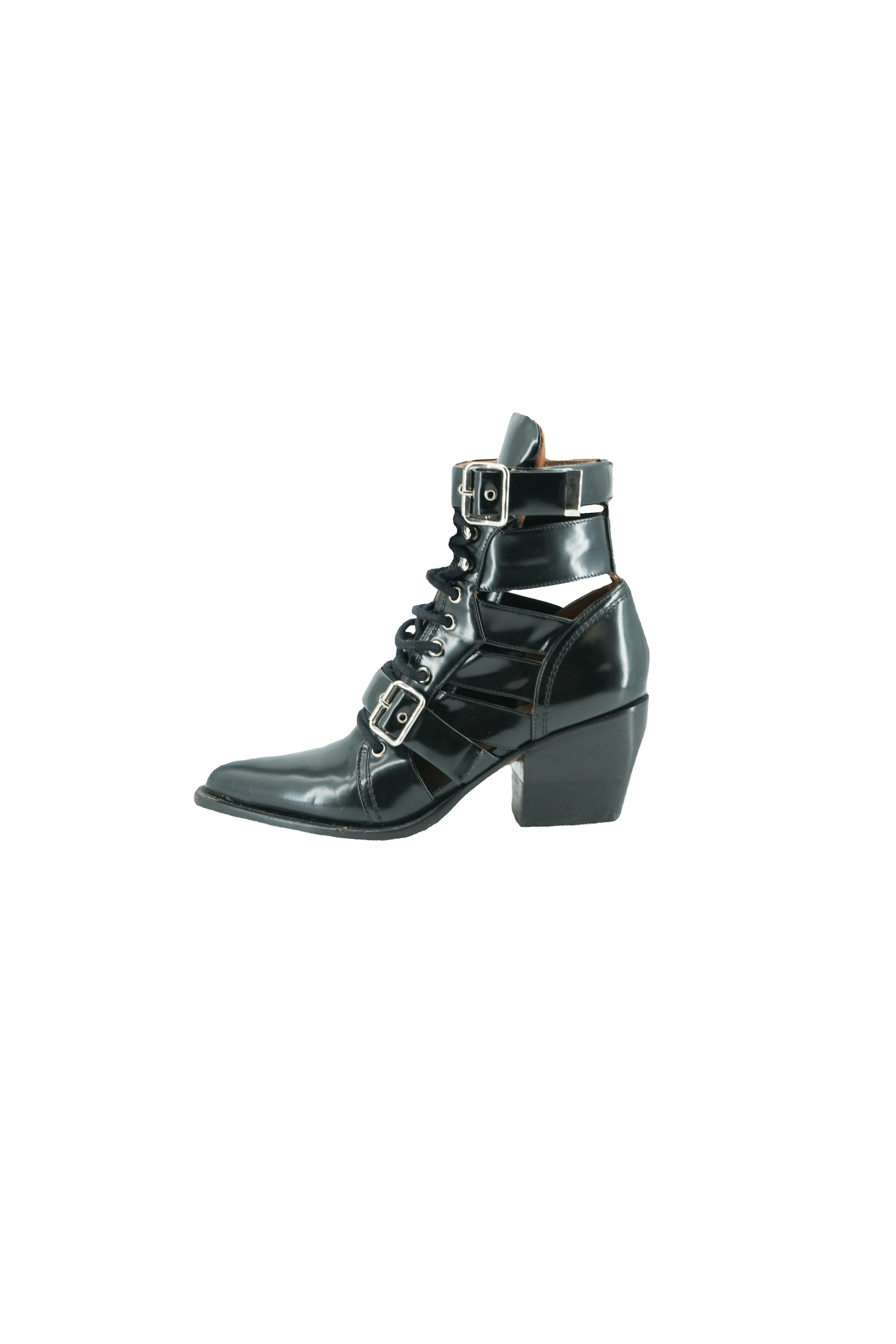 Chloé black Rylee cutout ankle boots size 40 (10)