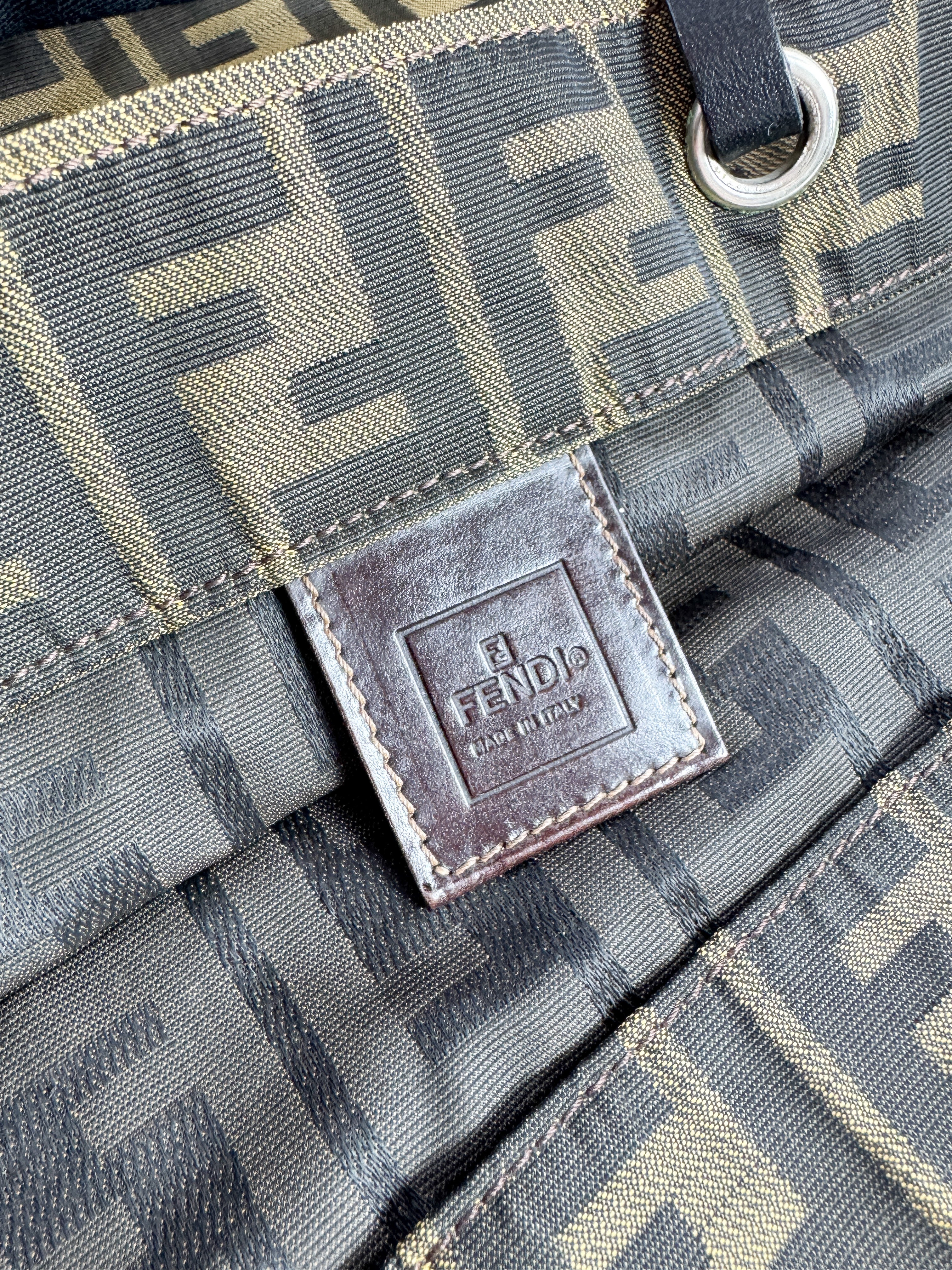 Fendi olive Zucca nylon tote 2288-26598-008