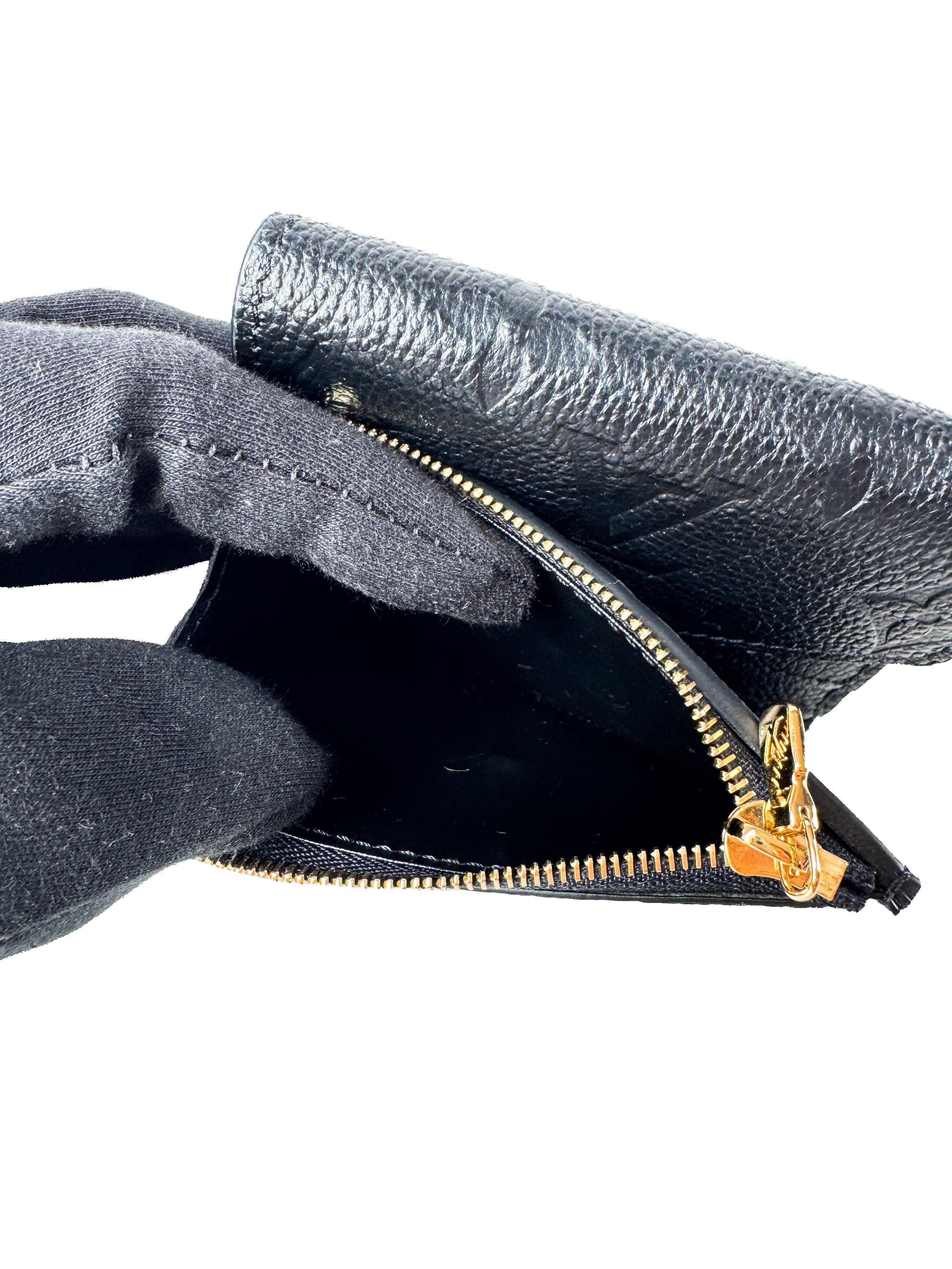 Louis Vuitton black empreinte Victorine wallet NFC