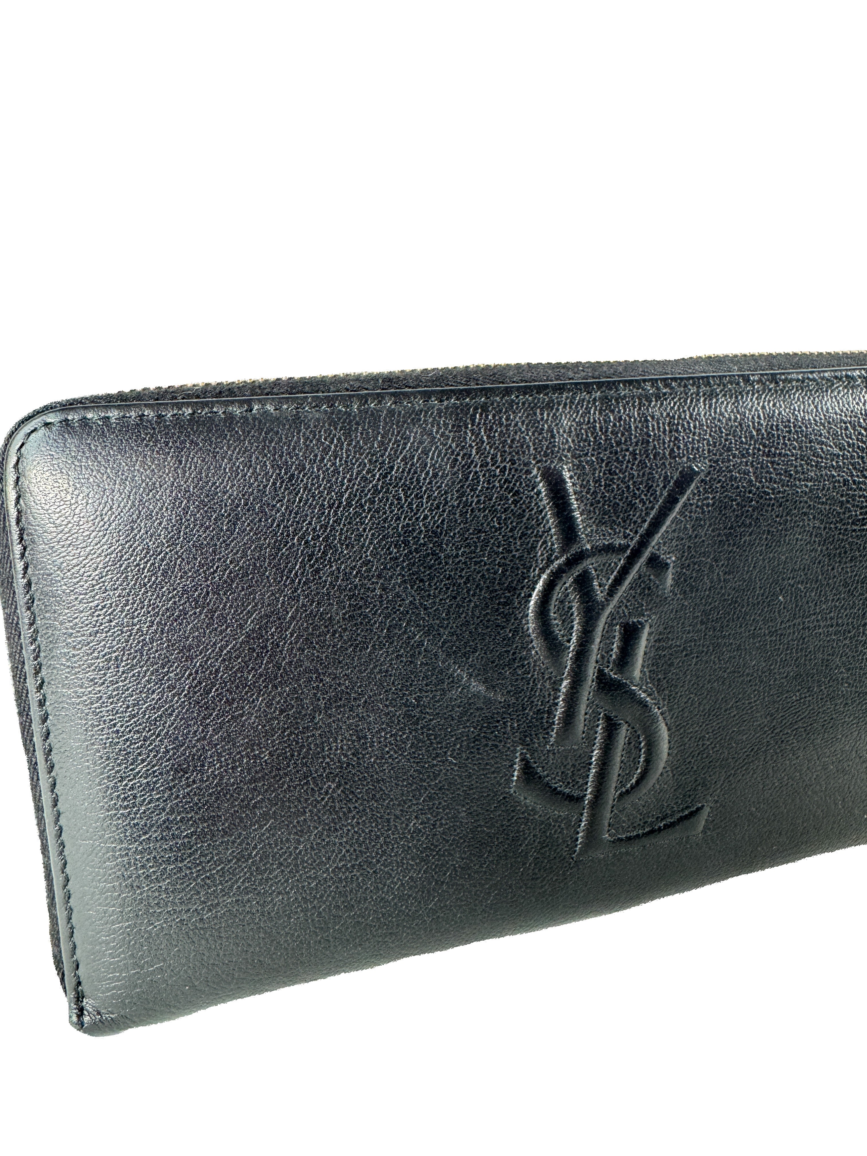 Saint Laurent black oversized zippy wallet INN352907Y 0318