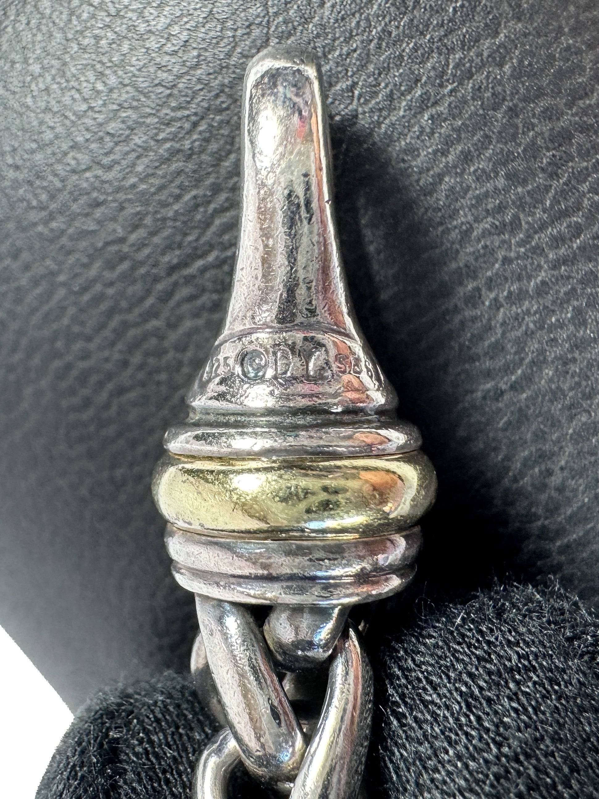 David Yurman sterling silver, 18k gold Wheat chain bracelet