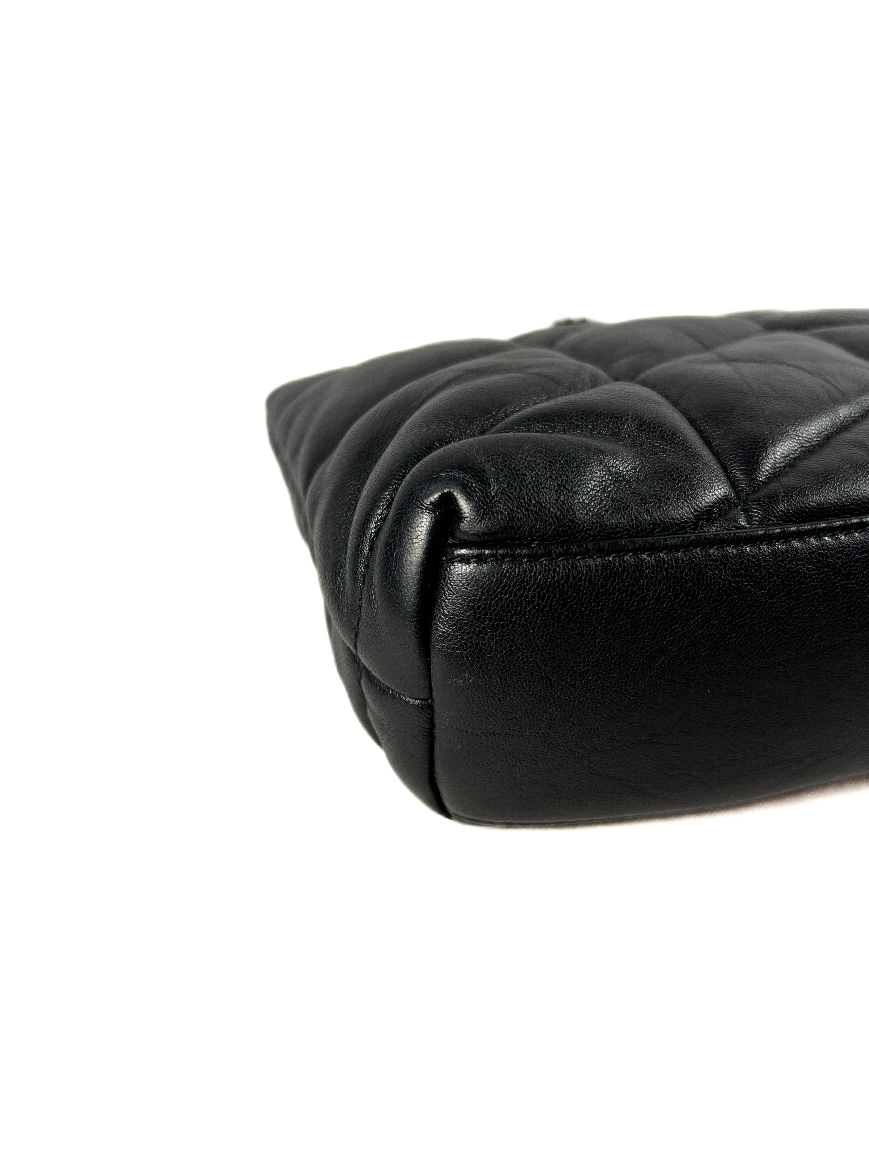Saint Laurent black mini Lou puffer bag