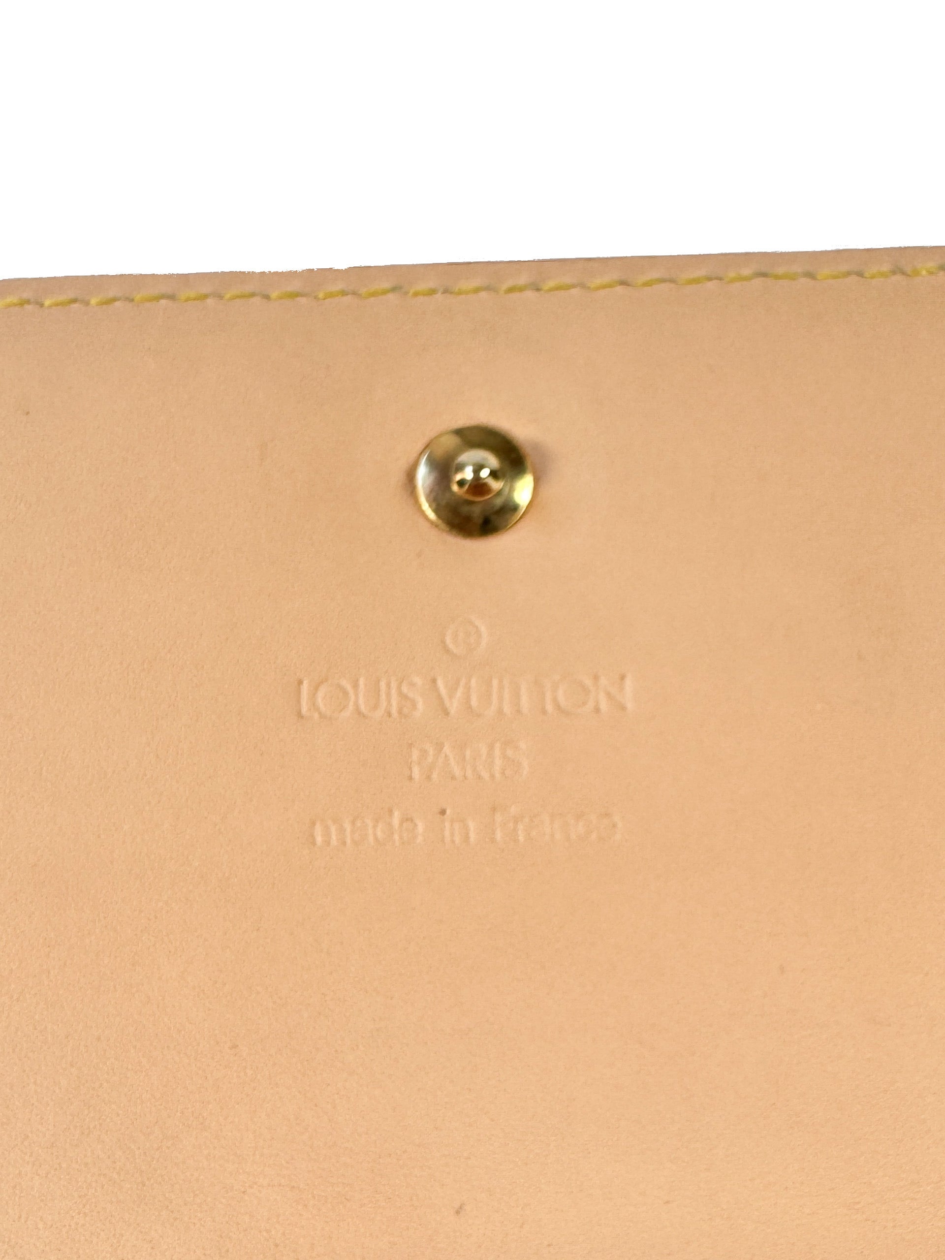 Louis Vuitton white multicolor porte tresor international wallet TH0066