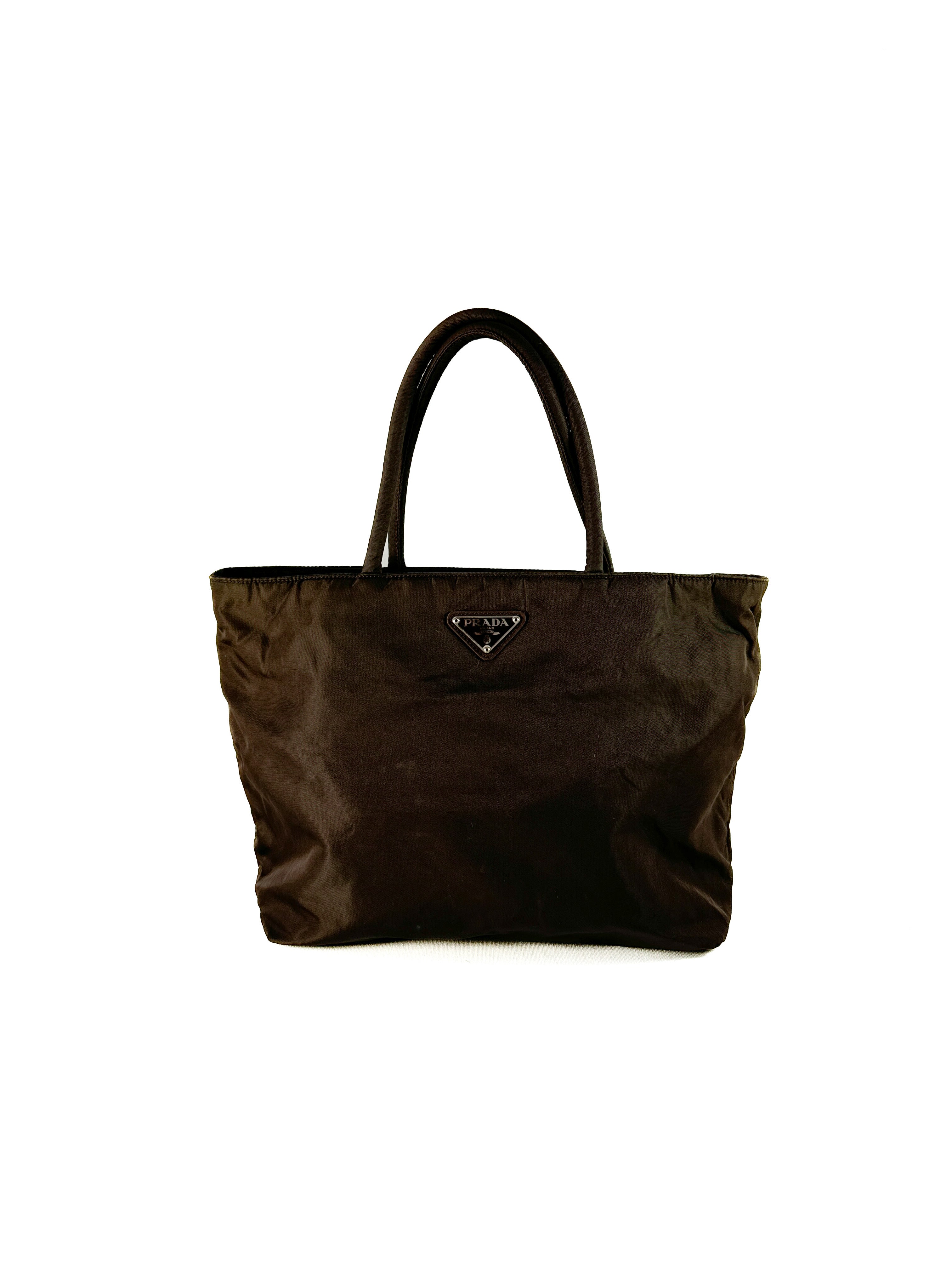 Prada brown nylon tote **as is**