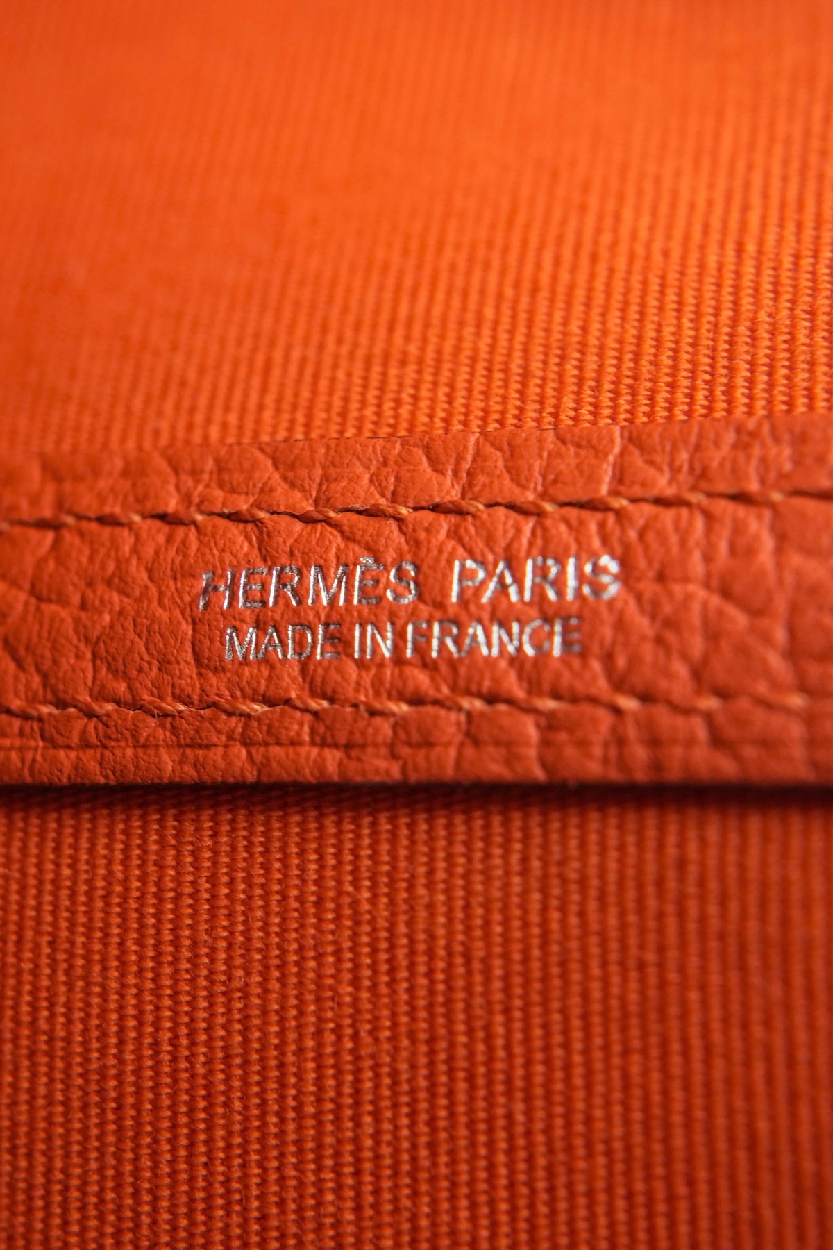 Hermès orange canvas leather Garden Party 36 T