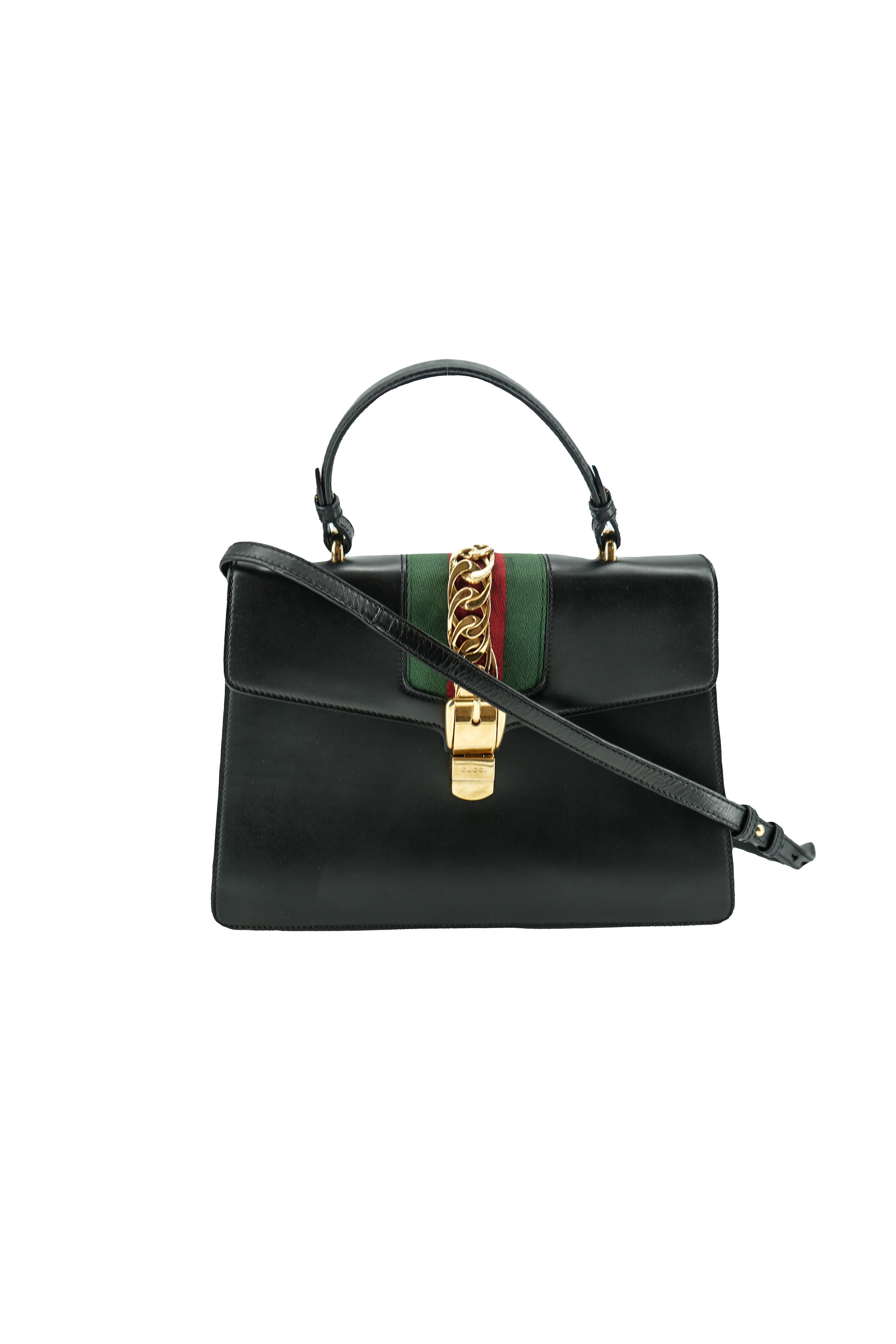 Gucci black Sylvie top handle 431663 493075