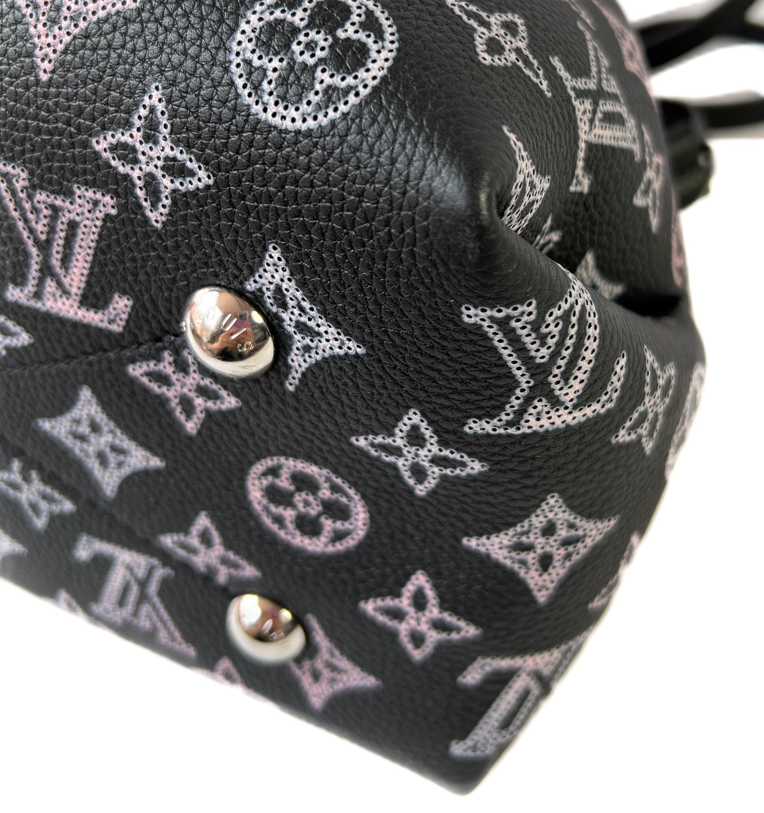 Louis Vuitton black multi color Bella Mahina bucket crossbody