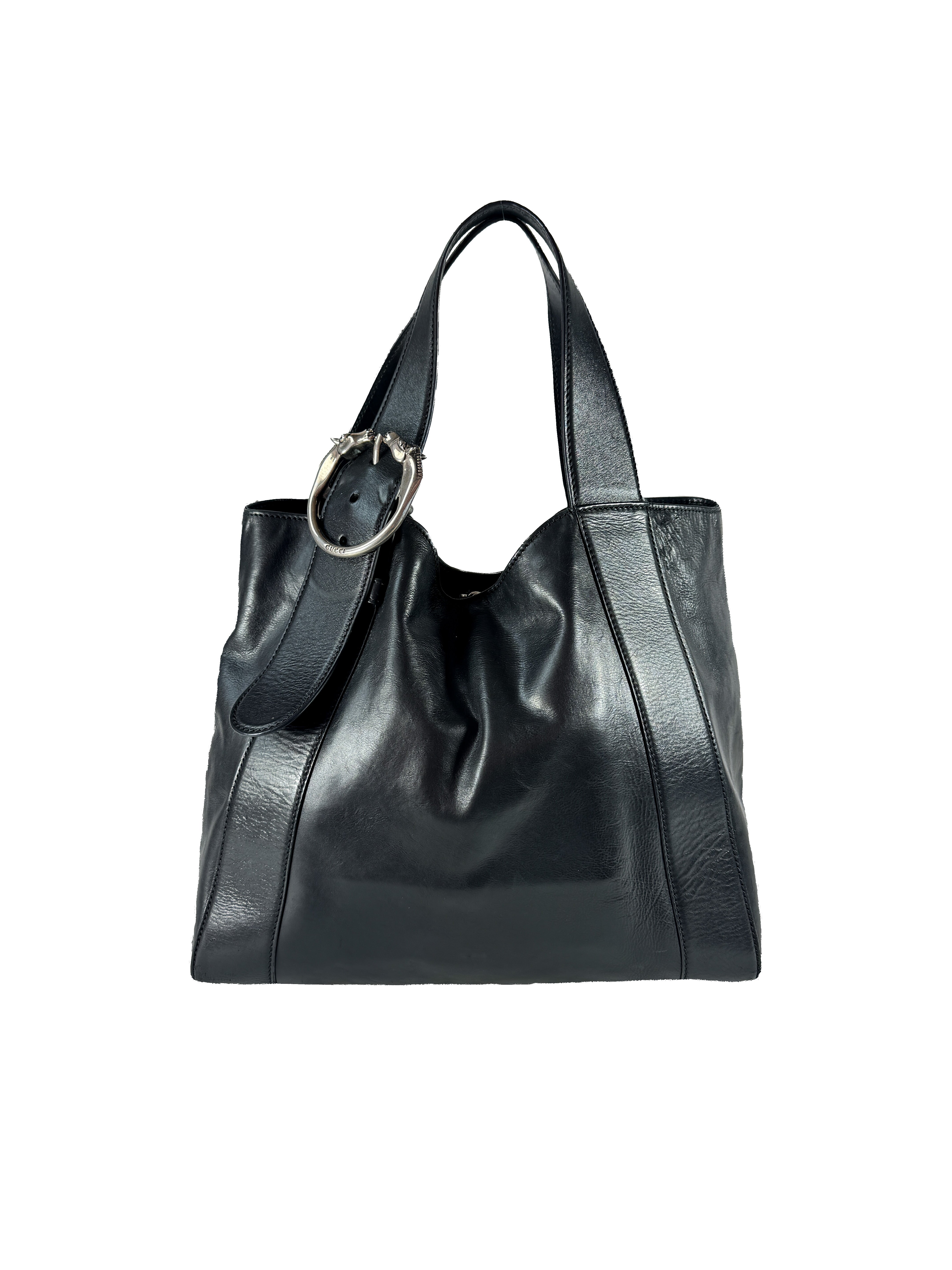 Gucci black horse head Ribot tote 296877 502752