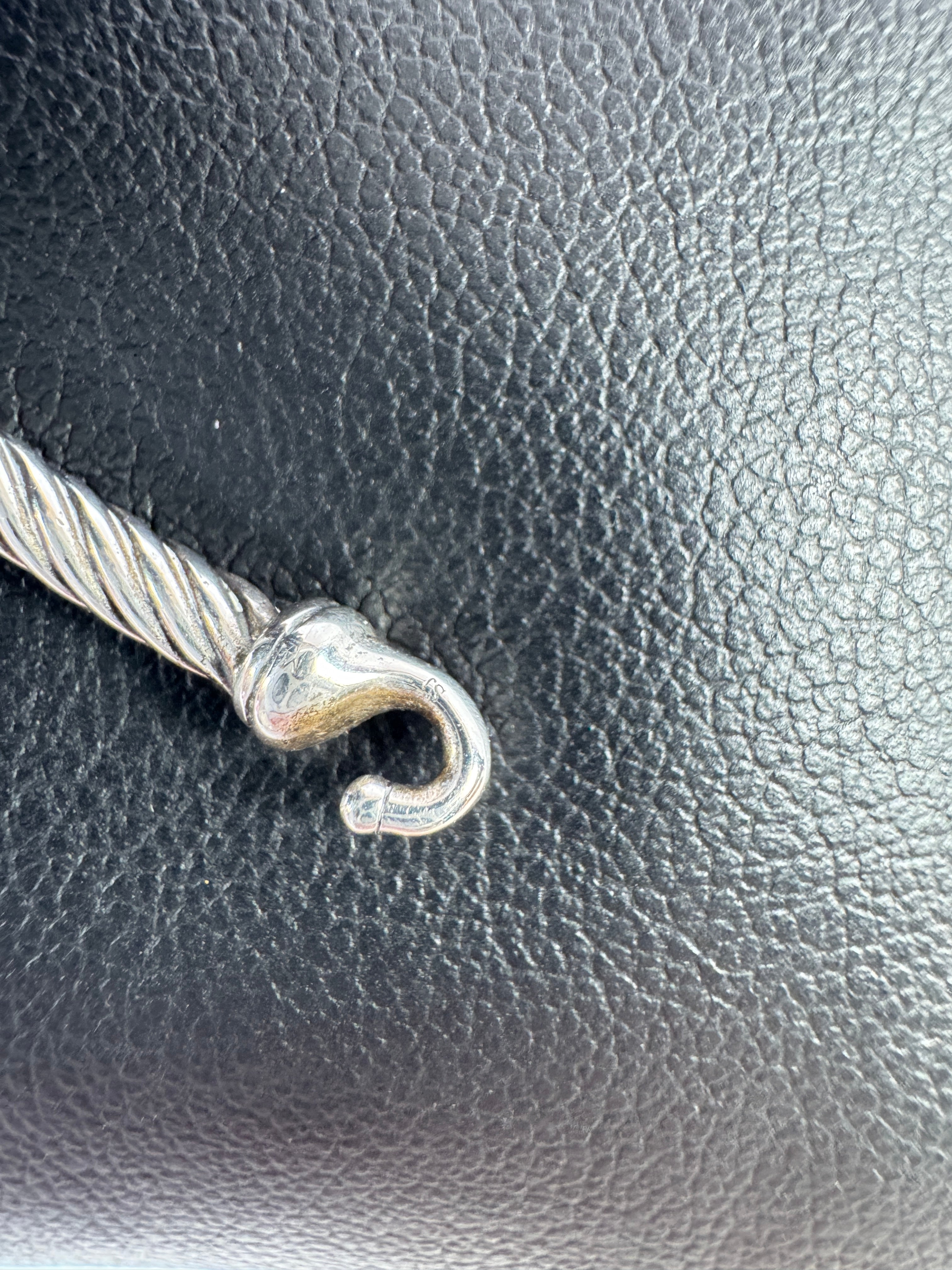 David Yurman sterling silver diamond Starburst cable bracelet