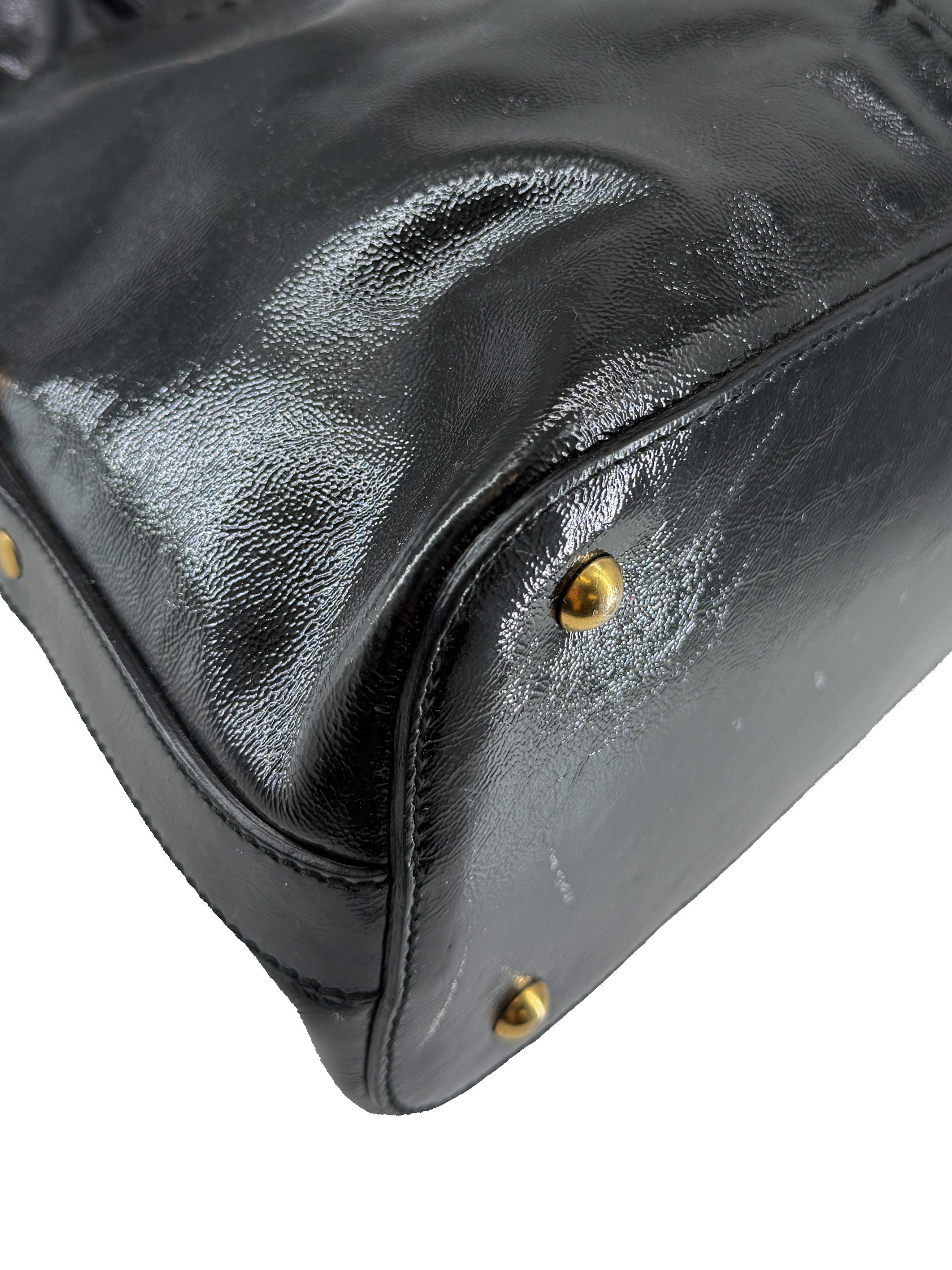 Saint Laurent black patent leather large Muse 153959-491403