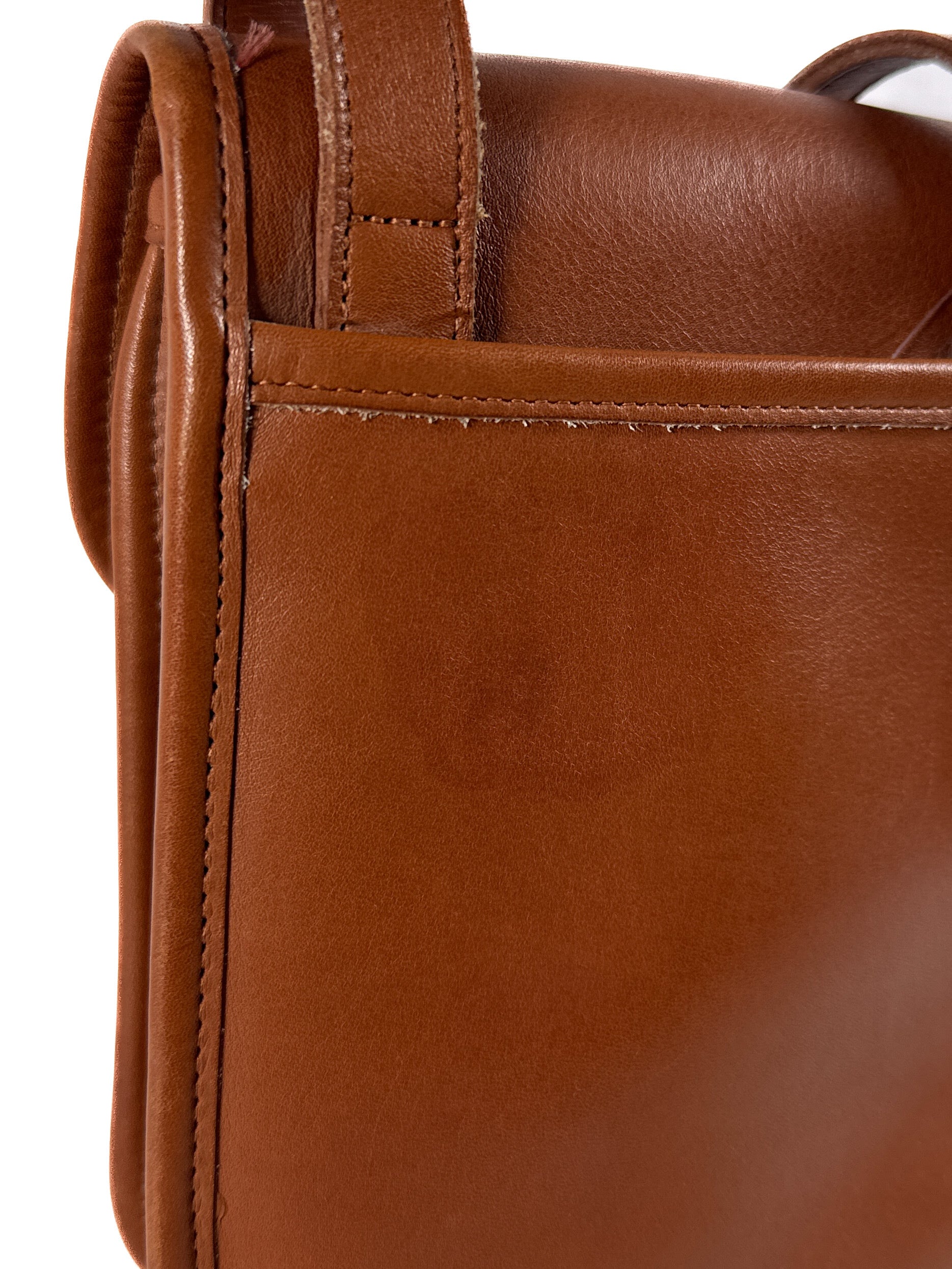 Coach brown leather vintage sidepack crossbody