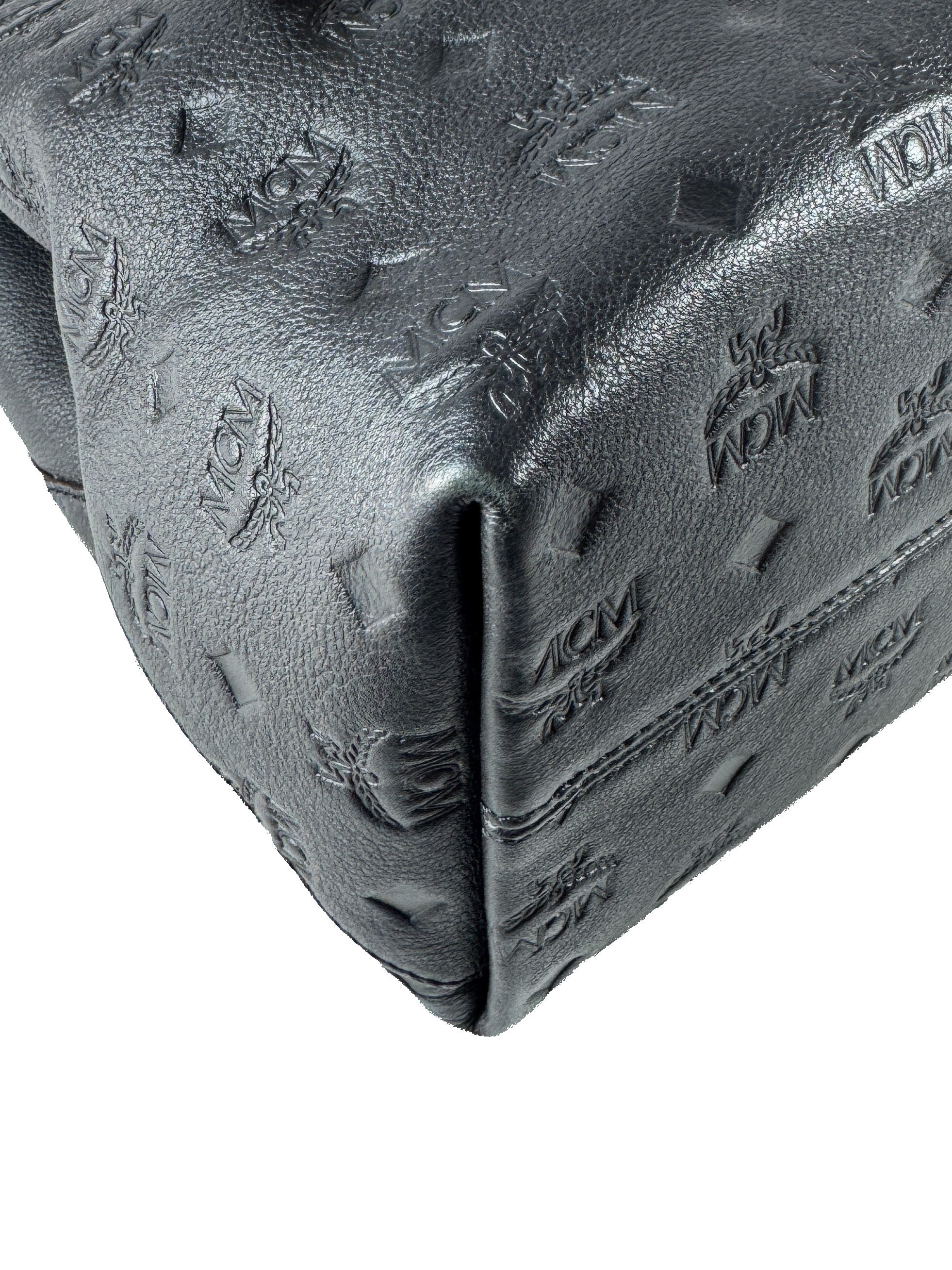 MCM black leather Klara hobo