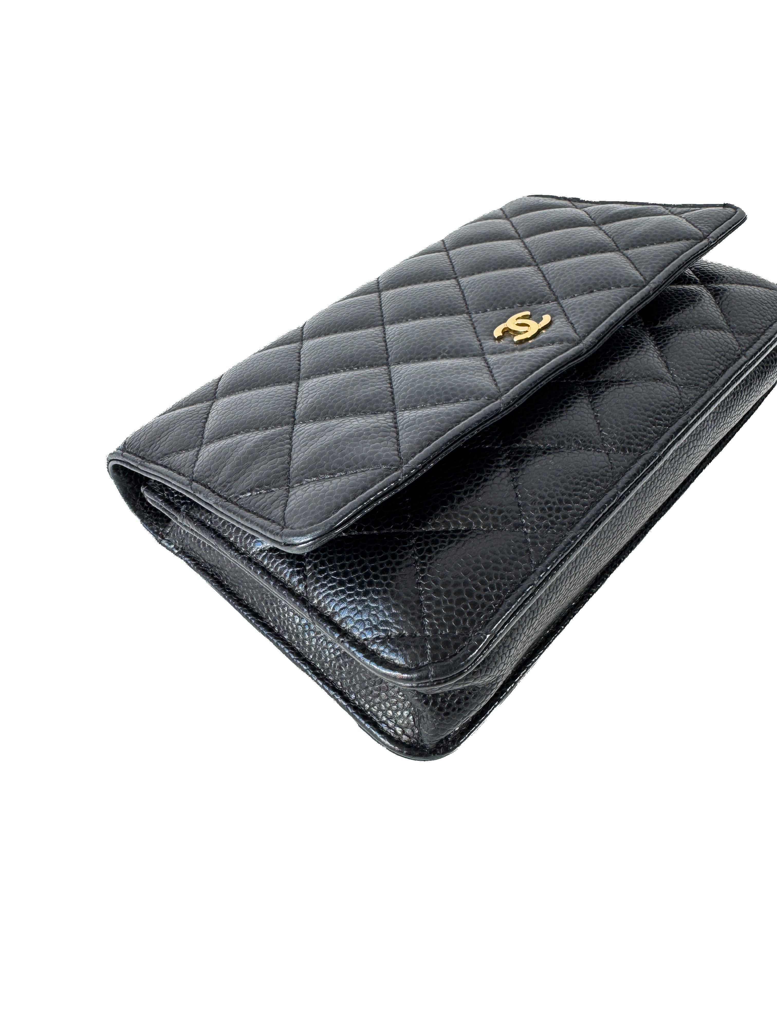 Chanel black caviar leather WOC 26009956