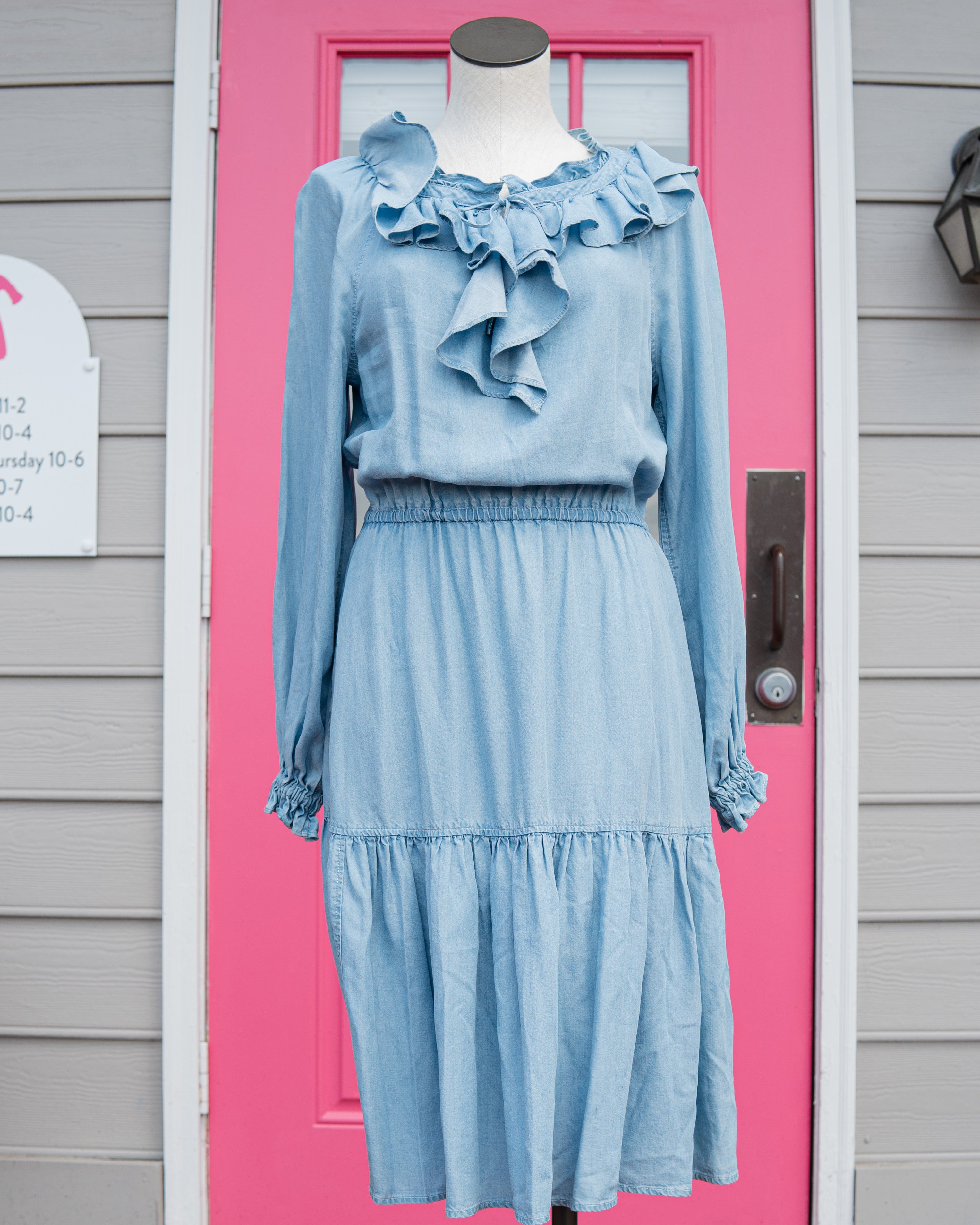 Lauren Ralph Lauren chambray LS dress size 0