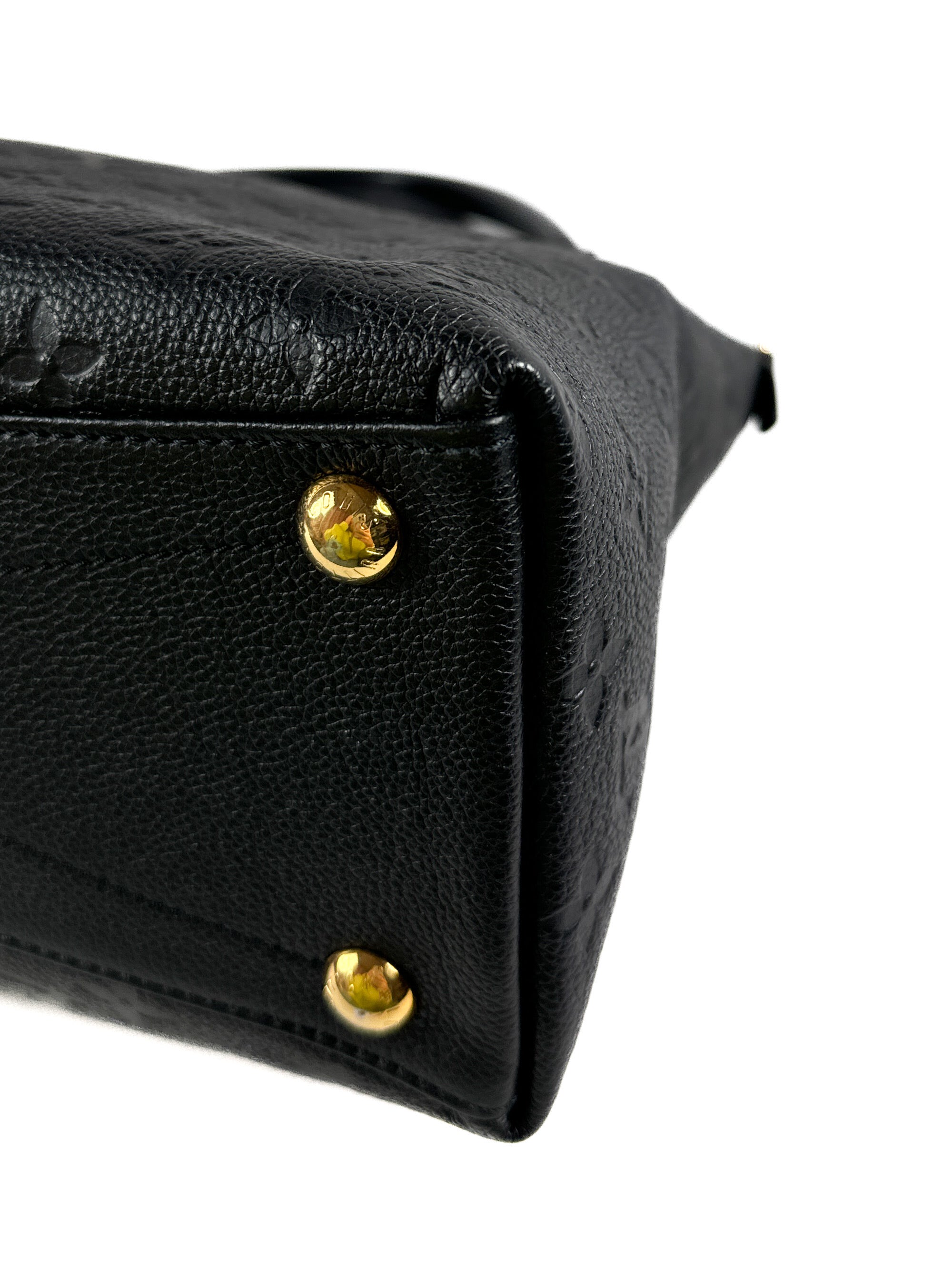 Louis Vuitton black Empreinte monogram V tote MM CA1129 retail $2990